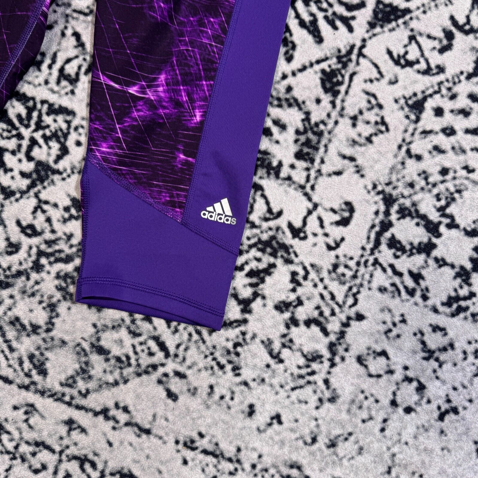 Adidas × Vintage Vintage Adidas Women's Purple Polyester Leggings Size M Y2k Size US 30 / EU 46 - 4 Thumbnail
