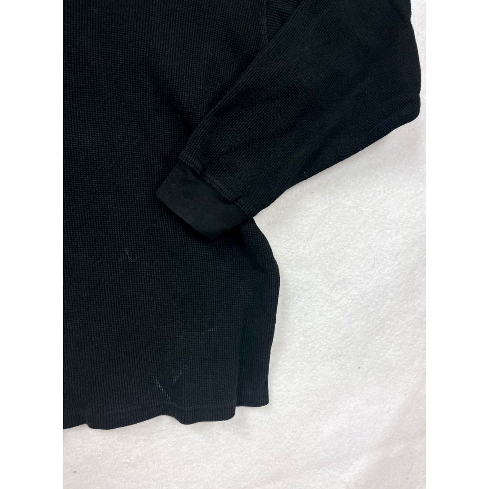 Vintage Sada Shirt 4X Black Long Sleeve Crewneck Waffle Knit #45A Size US XXL / EU 58 / 5 - 6 Thumbnail