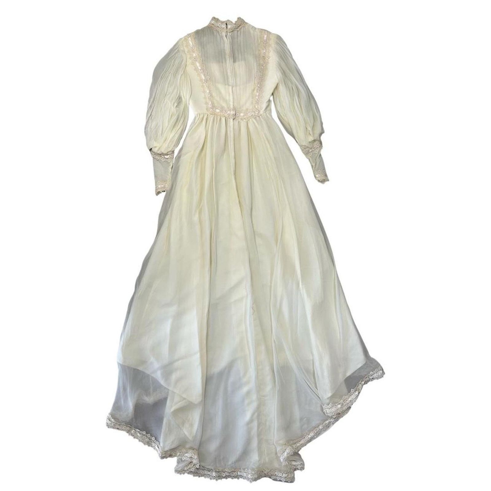 Vintage 70s vintage prairie dress victorian maxi wedding dress Size S / US 4 / IT 40 - 4 Thumbnail