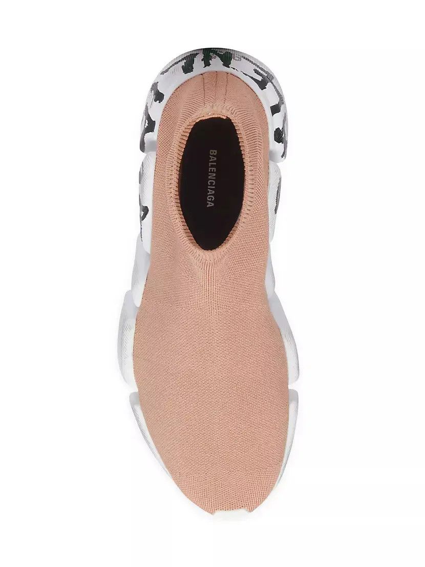 Balenciaga o1bcso1str1224 Speed 2.0 Graffiti Recycled Knit Sneakers Size US 9 / IT 39 - 5 Thumbnail