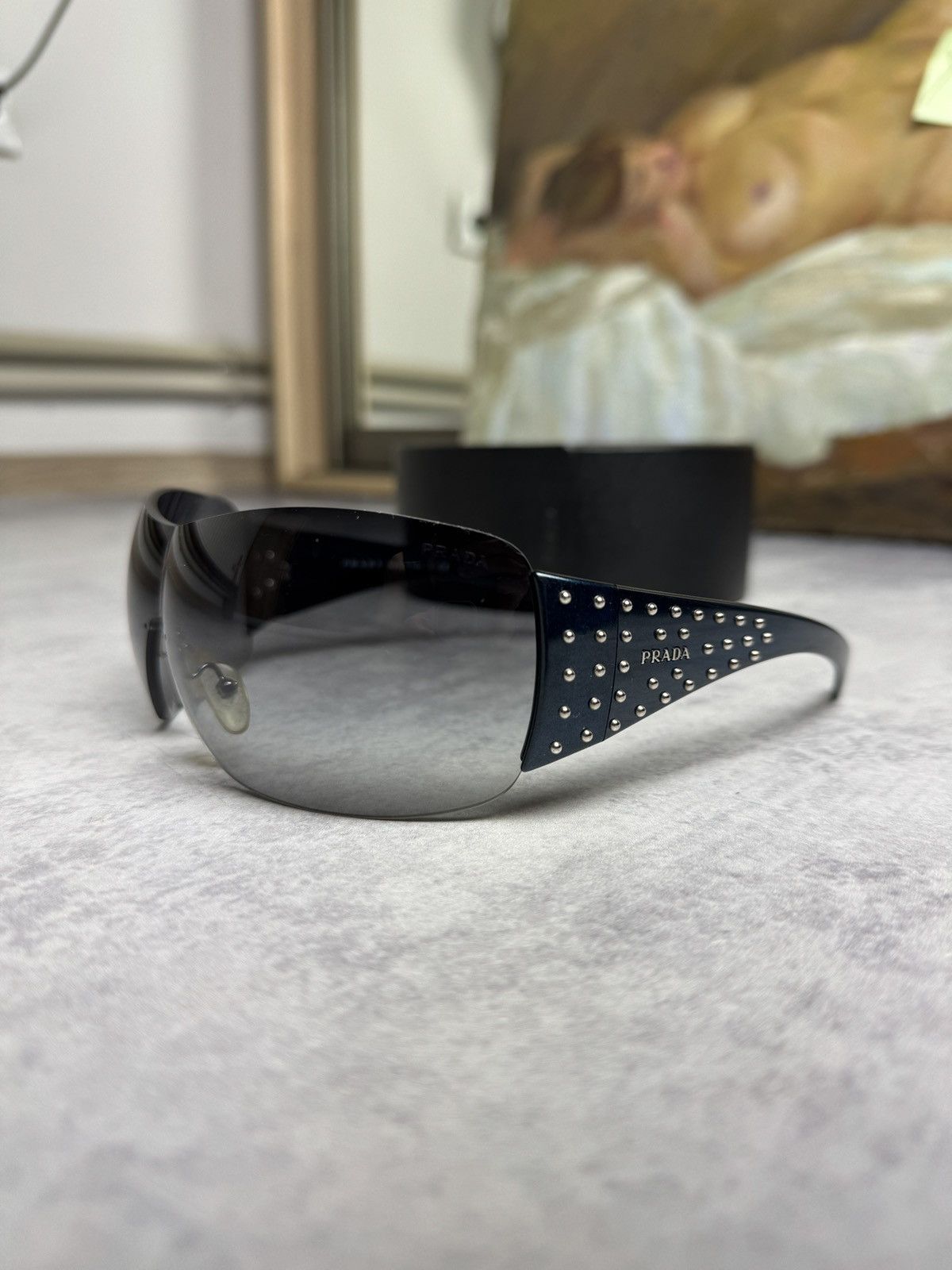 Prada Y2K Mask Shield Luxury Vintage Ski Fire 00s Sunglasses