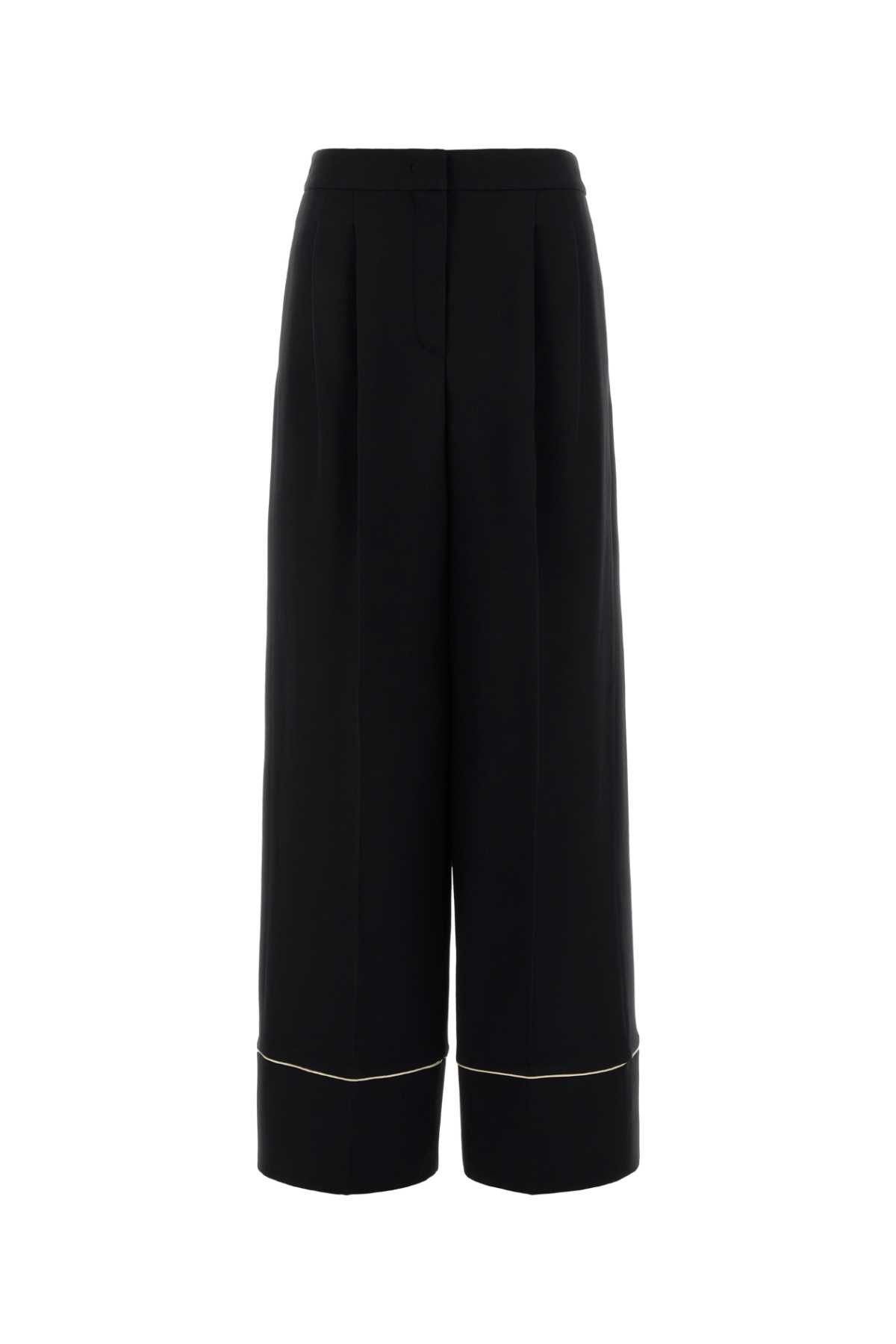 Fendi Black Wool Blend Pyjamas Pant Size 28" / US 6 / IT 42 - 1 Thumbnail