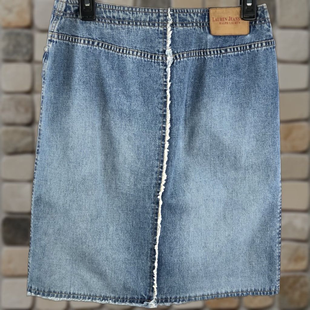 VINTAGE Ralph Lauren Skirt Denim Blue 28