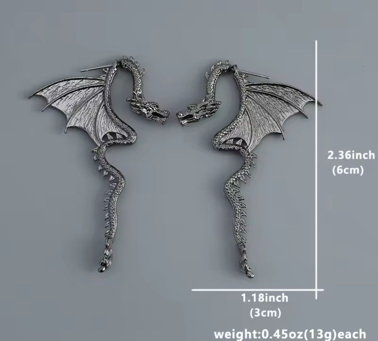 Japanese Brand × Jewelry × Vintage Dragon 🐉 Earrings Size ONE SIZE - 3 Thumbnail