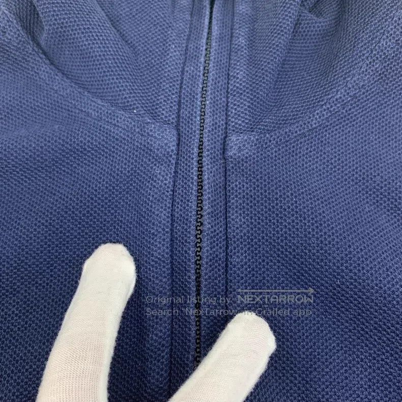 Gucci Gucci Dark blue logo embroidered cotton lapel zipper long- Size US M / EU 48-50 / 2 - 7 Thumbnail