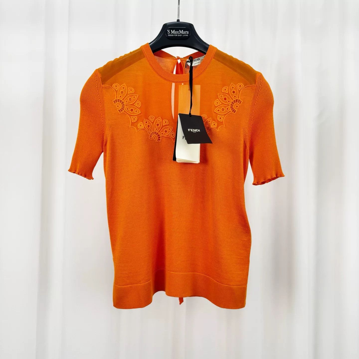 Fendi Fendi Embroidered Bow Knit Short Sleeve Size S / US 4 / IT 40 - 1 Thumbnail