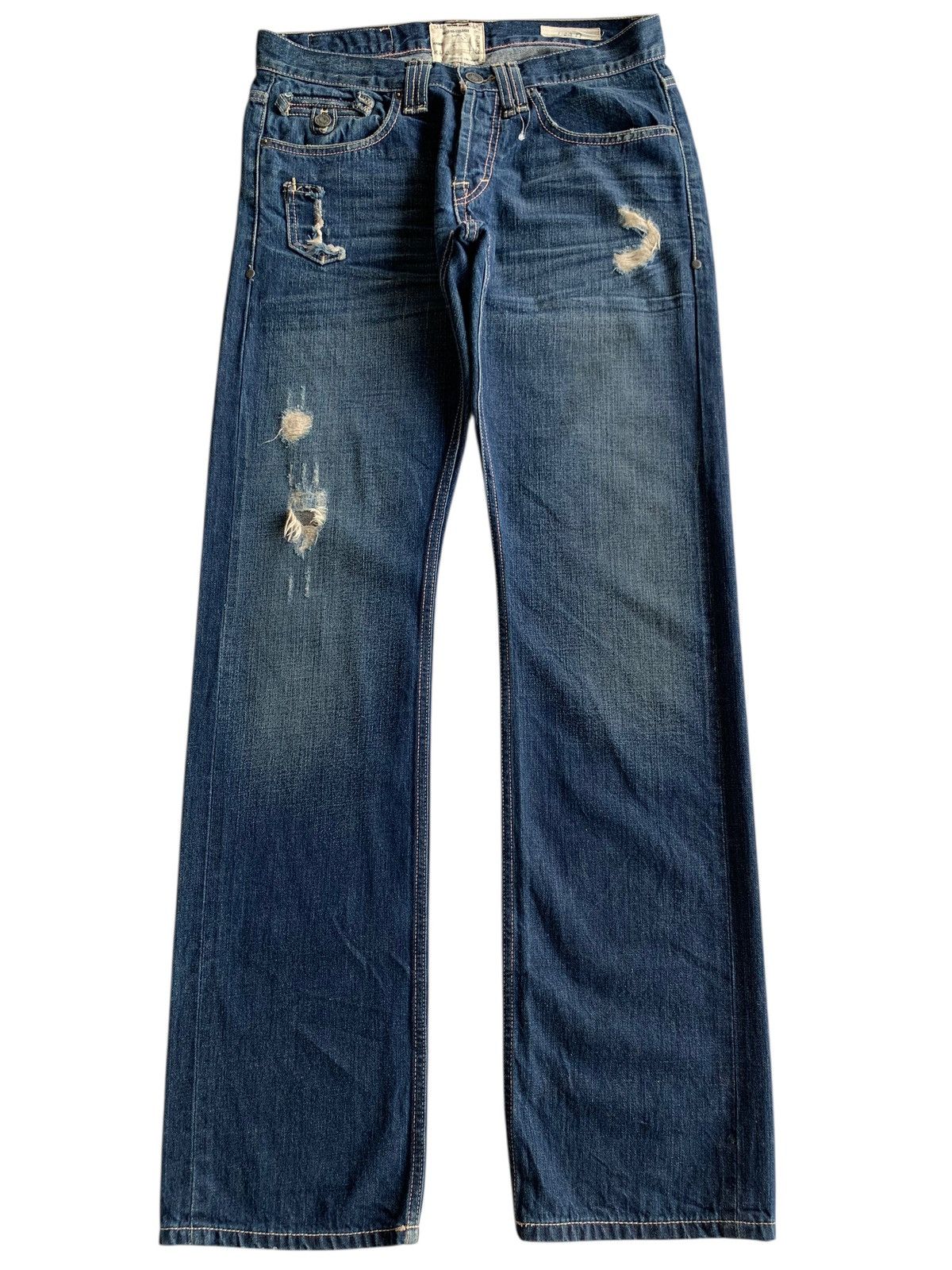 If Six Was Nine TAVERNITI SO JEANS SELVEDGE BUTTON FLY JAPANESE DENIM Size US 33 - 2 Thumbnail