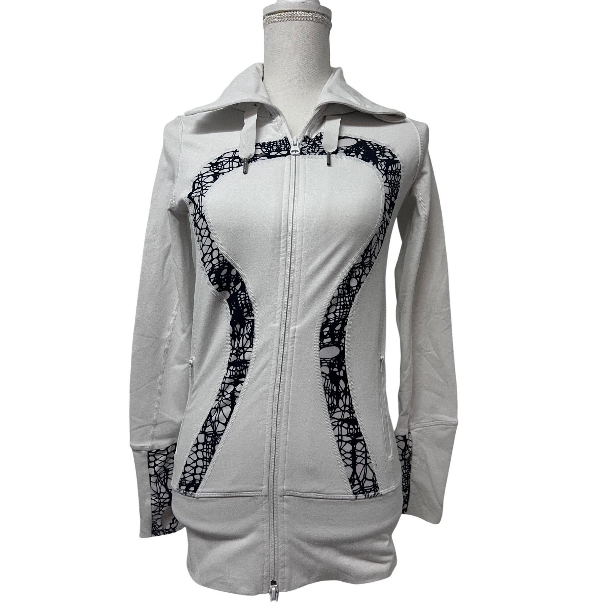 Lululemon Lululemon Womens White Scuba Hoodie Zip Up Jacket Sz 4 Zip P Size S / US 4 / IT 40 - 4 Thumbnail