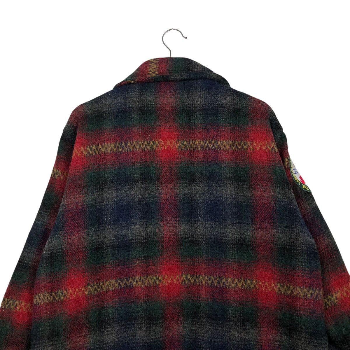 Vintage 📌Vintage Wool Work Jacket Melton Tartan Design Blanket Size US L / EU 52-54 / 3 - 13 Thumbnail
