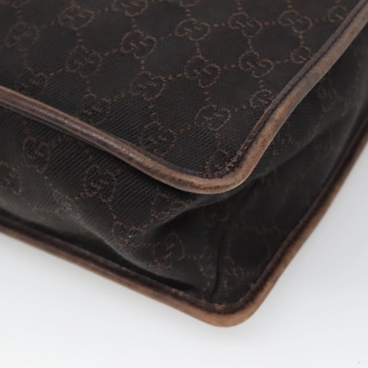 Gucci GUCCI GG Canvas Shoulder Bag Dark Brown Size ONE SIZE - 13 Thumbnail