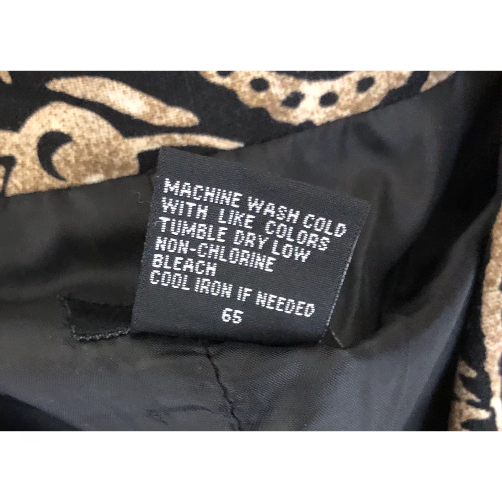 Vintage RQT Linen Jacket Size 10 Blk Gold Geo Zipper Front Long Sleeve Lined Collar Jacket Womens 10 Blk Geometric Geo Size L / US 10 / IT 46 - 5 Thumbnail