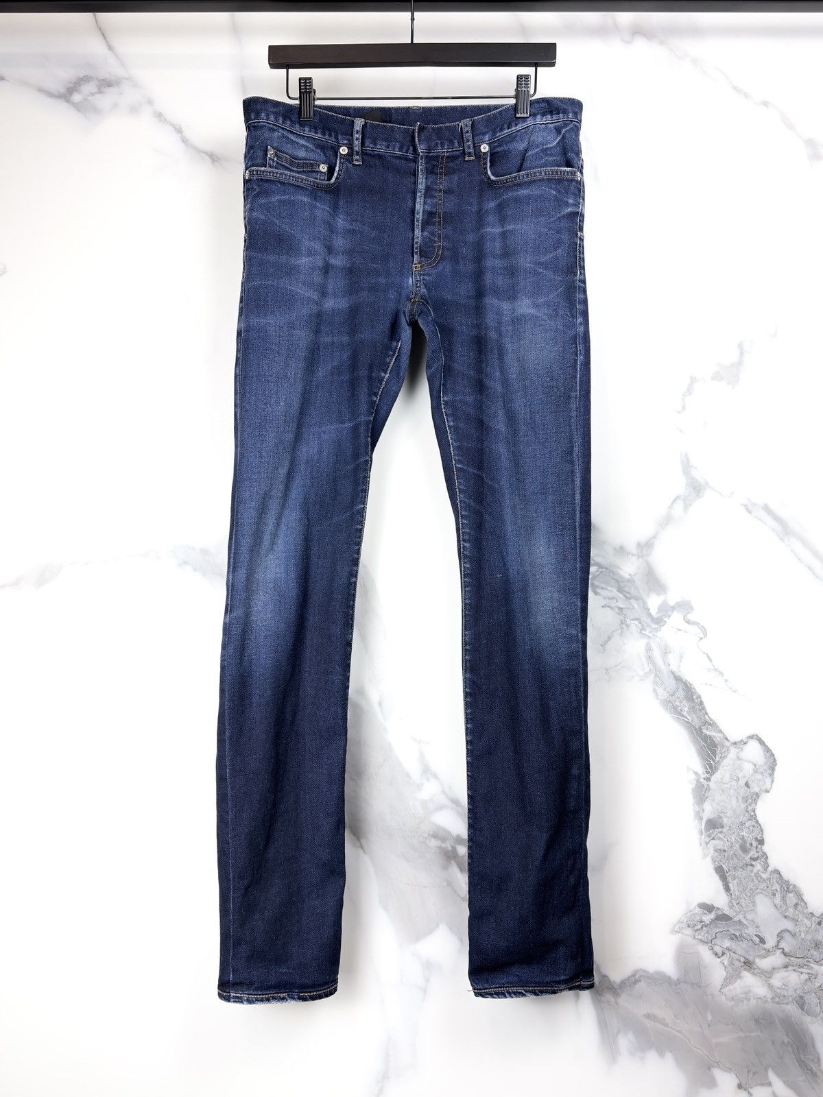 Dior AW08 Dior Homme Waxed Coated Denim Jeans Black 29 | Grailed
