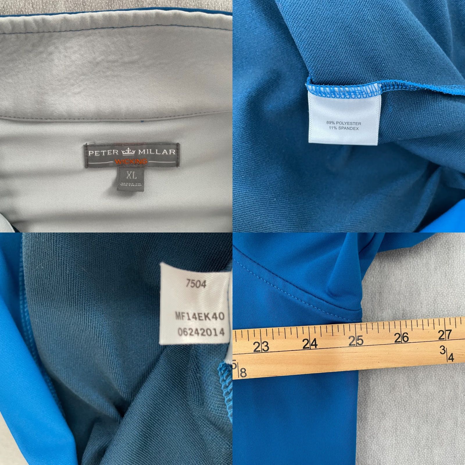 Peter Millar Peter Millar Sweater Adult XL Blue Wicking Perth Performance 1/4 Zip Scioto Golf Shirt Hoodie Hat? Size US XXL / EU 58 / 5 - 8 Thumbnail