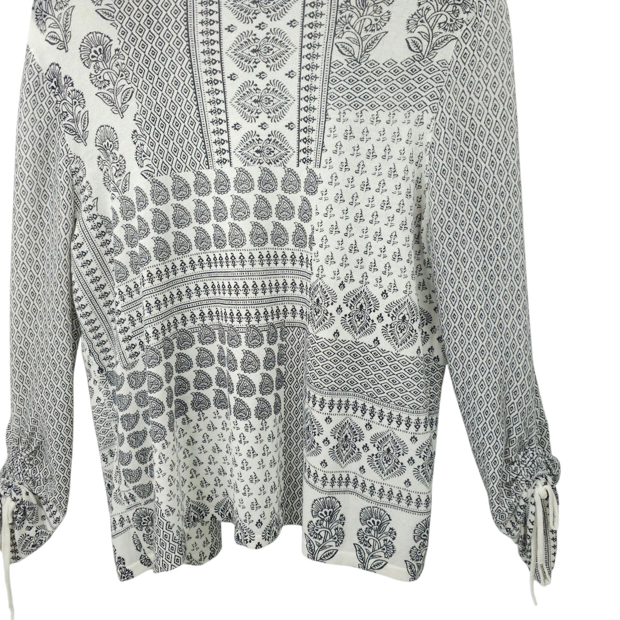 Chicos Chicos Open Front Cardigan Womens Size 2 US L Ruched Sleeve Size L / US 10 / IT 46 - 15 Thumbnail