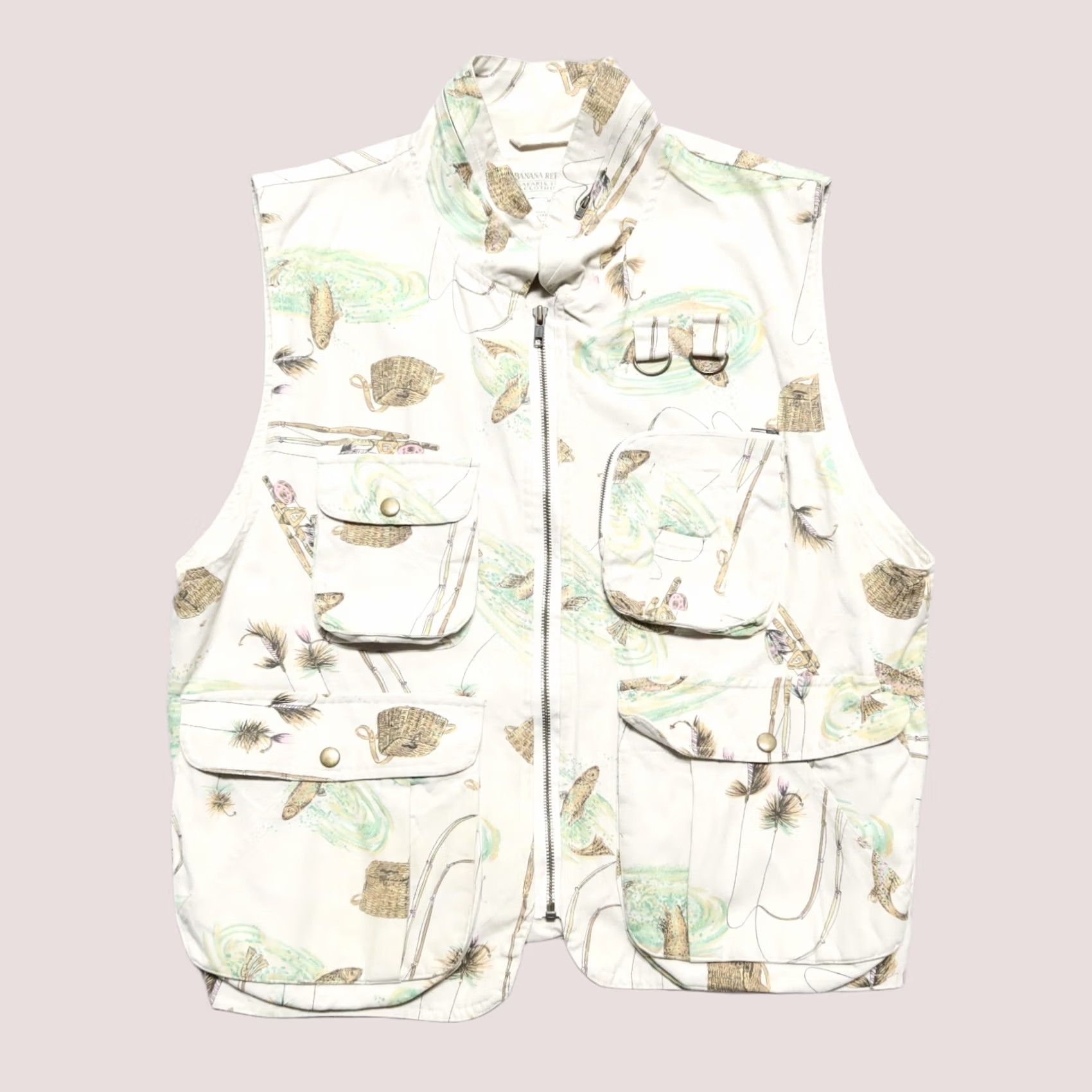 Banana Republic VINTAGE Banana Republic Vest Shirt Men M Tan 90s Deadstock Fly Fishing Vintage Baggy? Size US M / EU 48-50 / 2 - 1 Thumbnail