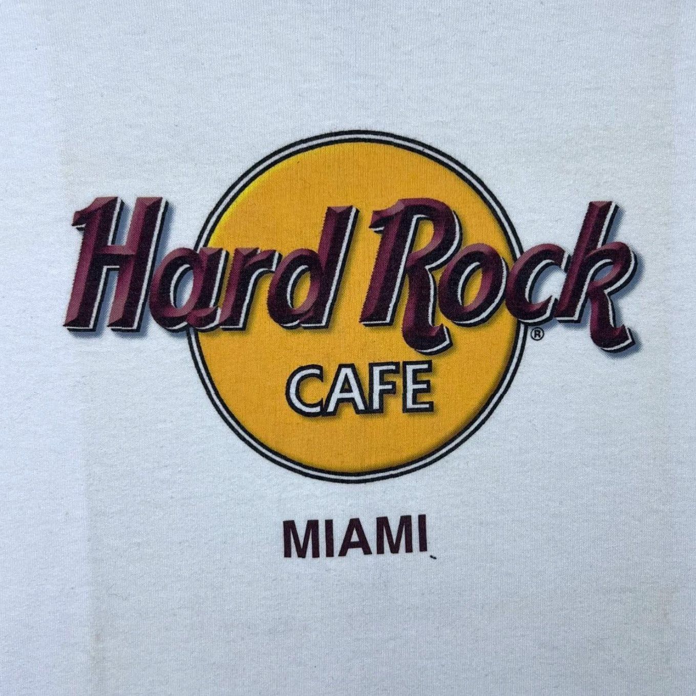 Hard Rock Cafe Vintage Hard Rock Cafe Miami Souvenir Logo Graphic White T-Shirt XL Mens Shirt Short Sleeve Round Neck 1990s OST? Size US XL / EU 56 / 4 - 3 Thumbnail