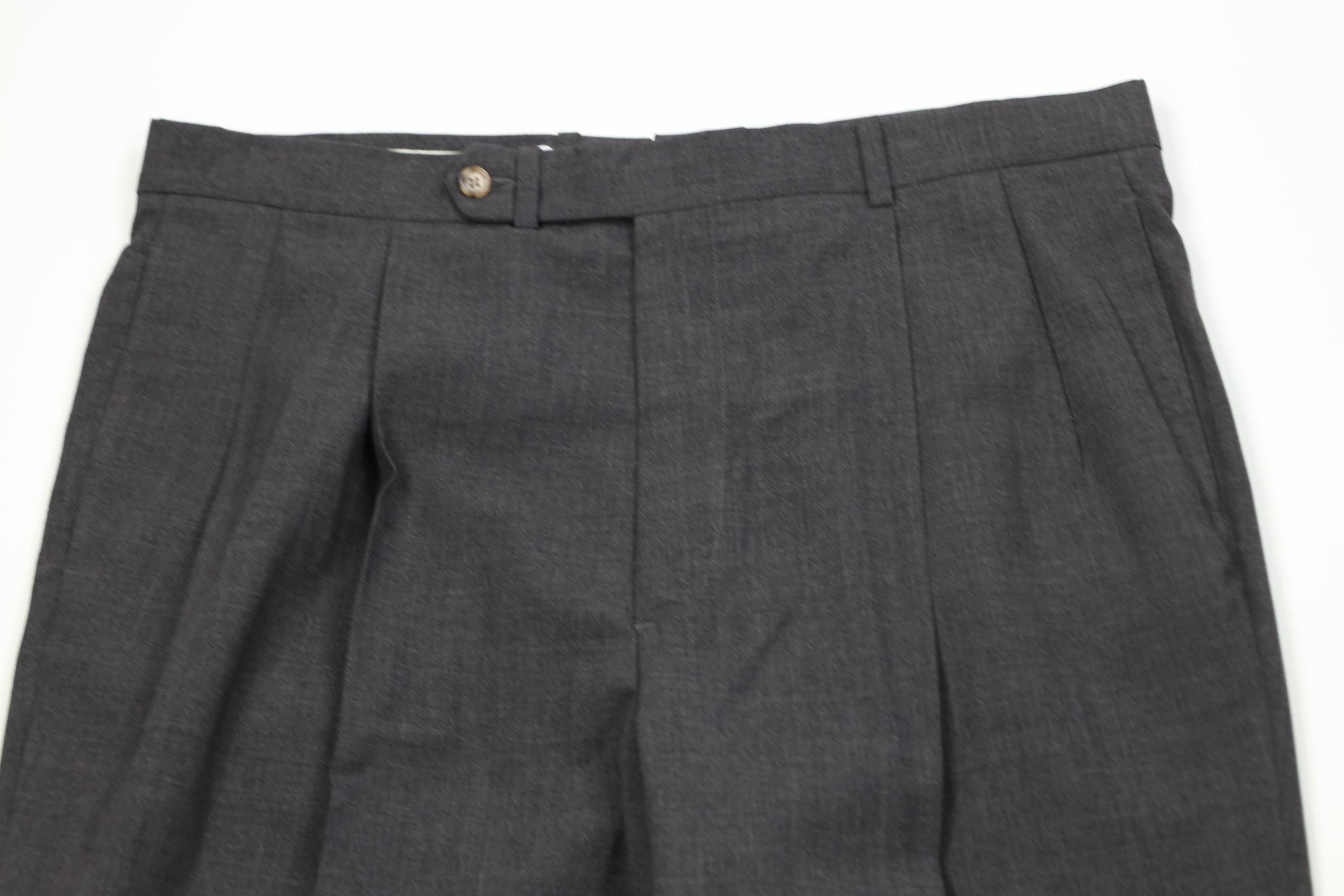 Vintage Vintage 90s Streetwear Wool Knit Wide Leg Chino Pants Gray Size US 38 / EU 54 - 2 Thumbnail