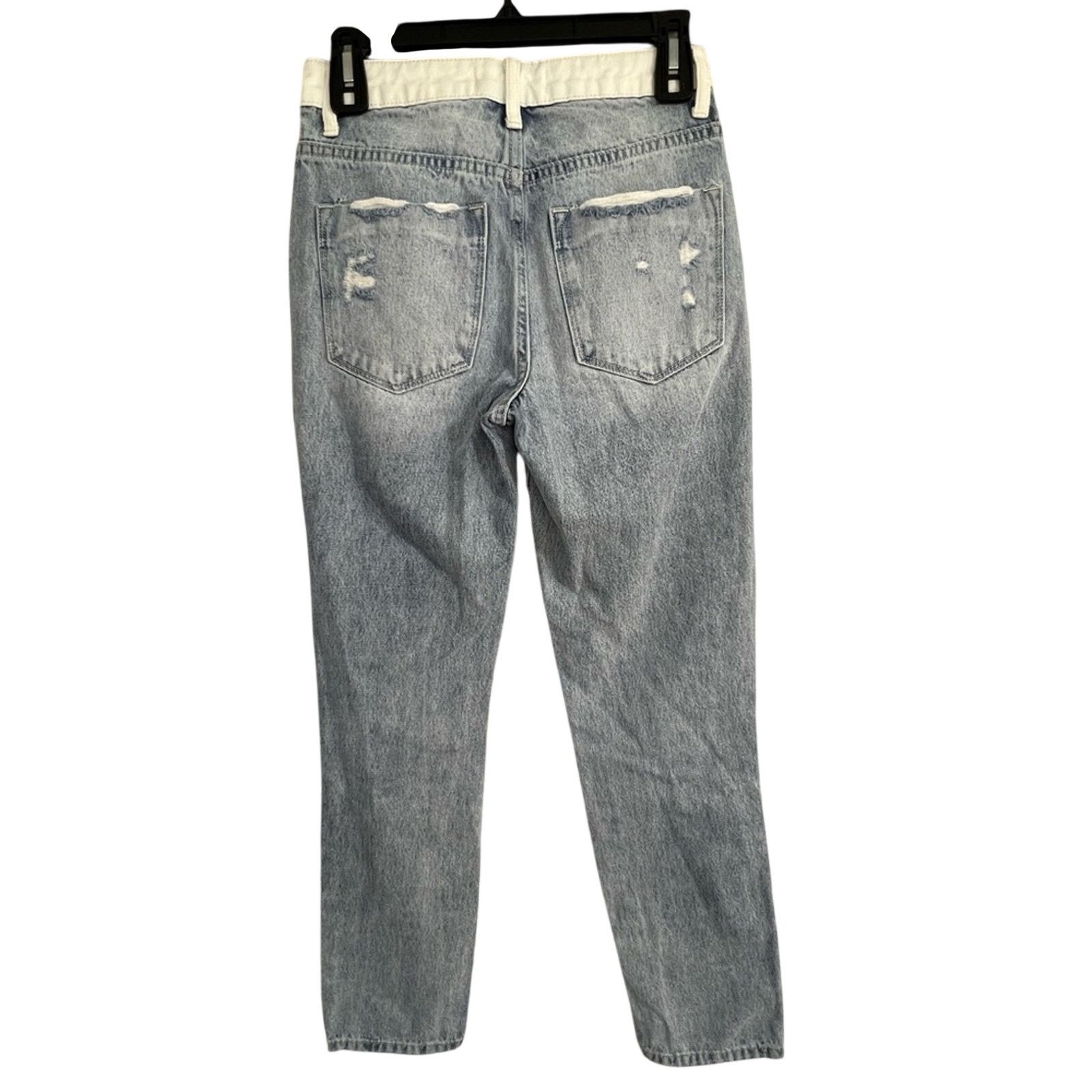Velvet Vervet Steady Heart Split Two Tone Mom Jeans V2804 Size 24 Size 42" / US 20 - 5 Thumbnail