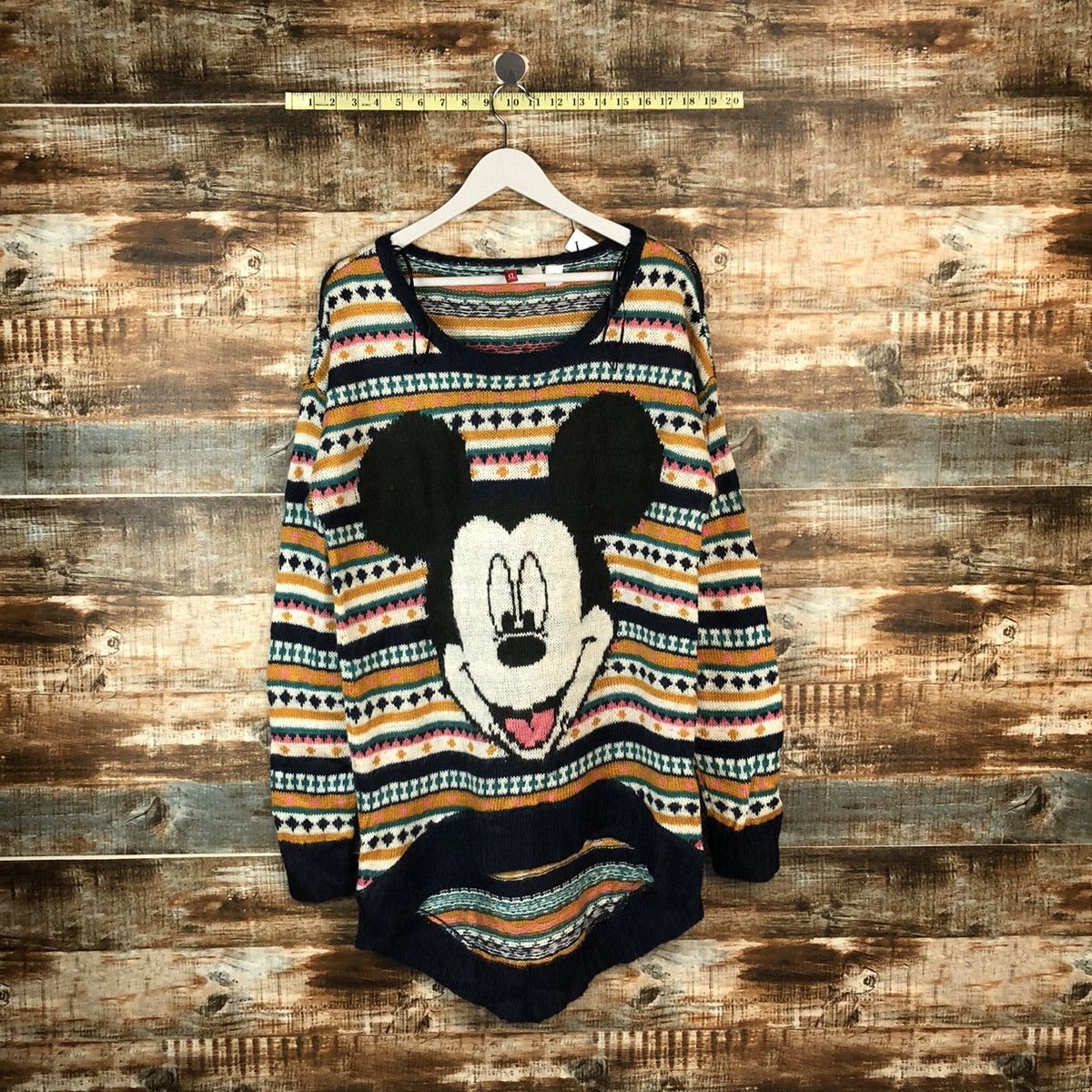 Disney × Homespun Knitwear × Mickey Mouse H&M Disney mickey mouse Brown Knitwear #A2049 Size XL / US 12-14 / IT 48-50 - 1 Thumbnail