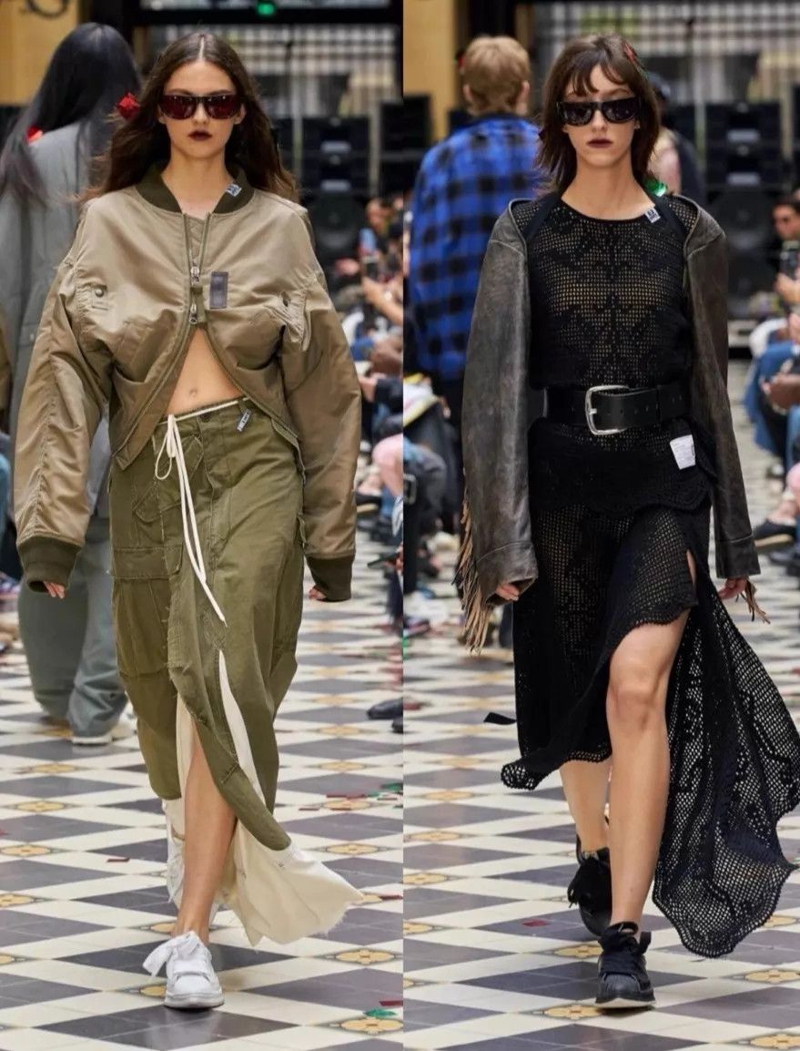 Maison MIHARA YASUHIRO Mihara Yasuhiro 23ss Olive colorblocked Cargo Skirt 38 Size 26" / US 2 / IT 38 - 1 Thumbnail