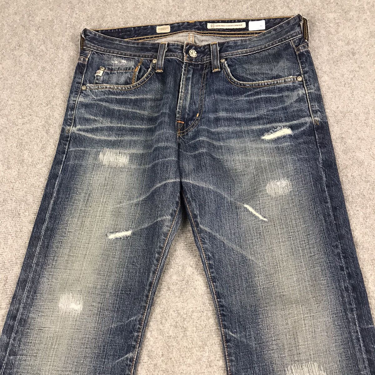 AG Adriano Goldschmied AG ADRIANO GOLDSCHMIED DISTRESSED JEANS BOOTCUT PANTS Size US 30 / EU 46 - 7 Thumbnail