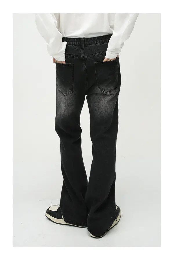 Japanese Brand Hitomi x Miku Men's loose distressed washed flared jeans Size US 32 / EU 48 - 5 Thumbnail
