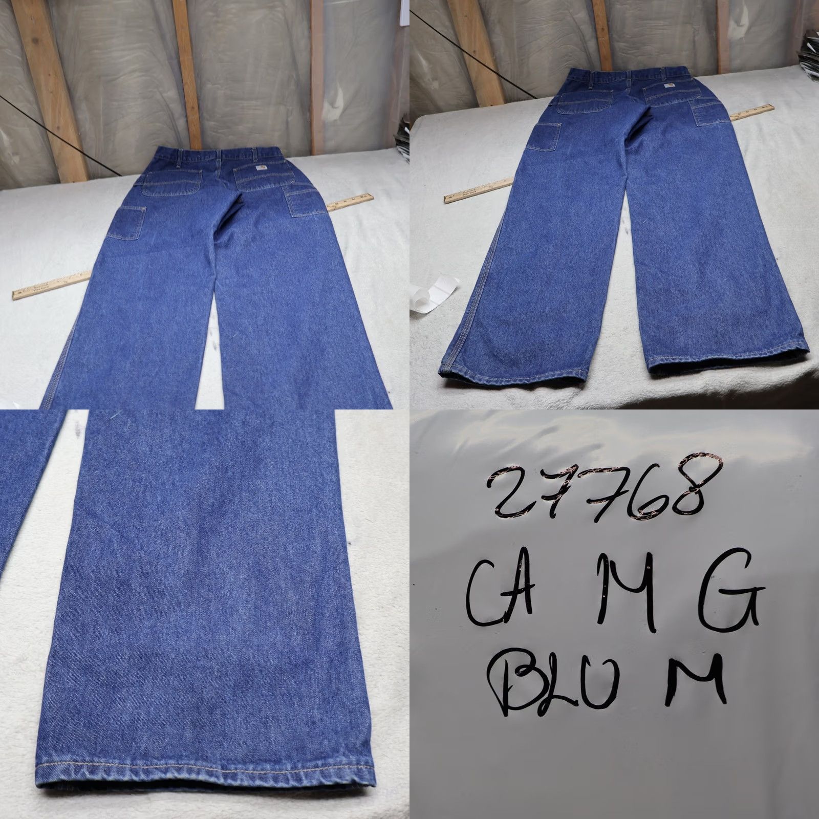 Carhartt Carhartt Mens Jeans 34x36 Medium Wash Denim Flame Resistant Rugged Dungaree Size US 34 / EU 50 - 9 Thumbnail