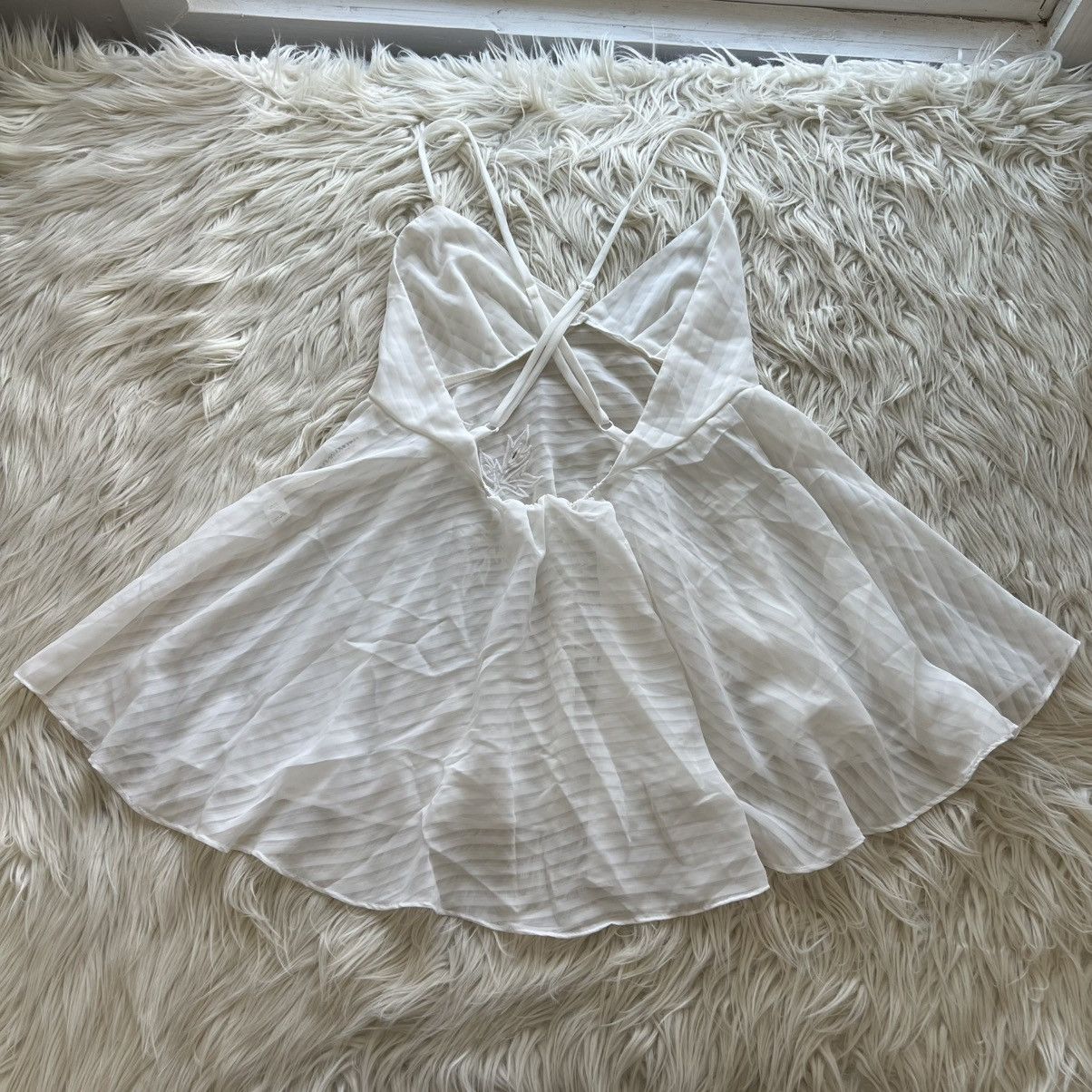Victoria's Secret Vintage Victoria’s Secret Collection Ivory Sheer Babydoll M Size ONE SIZE - 7 Thumbnail