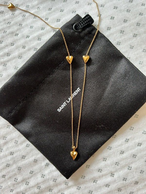 saint laurent heart necklace
