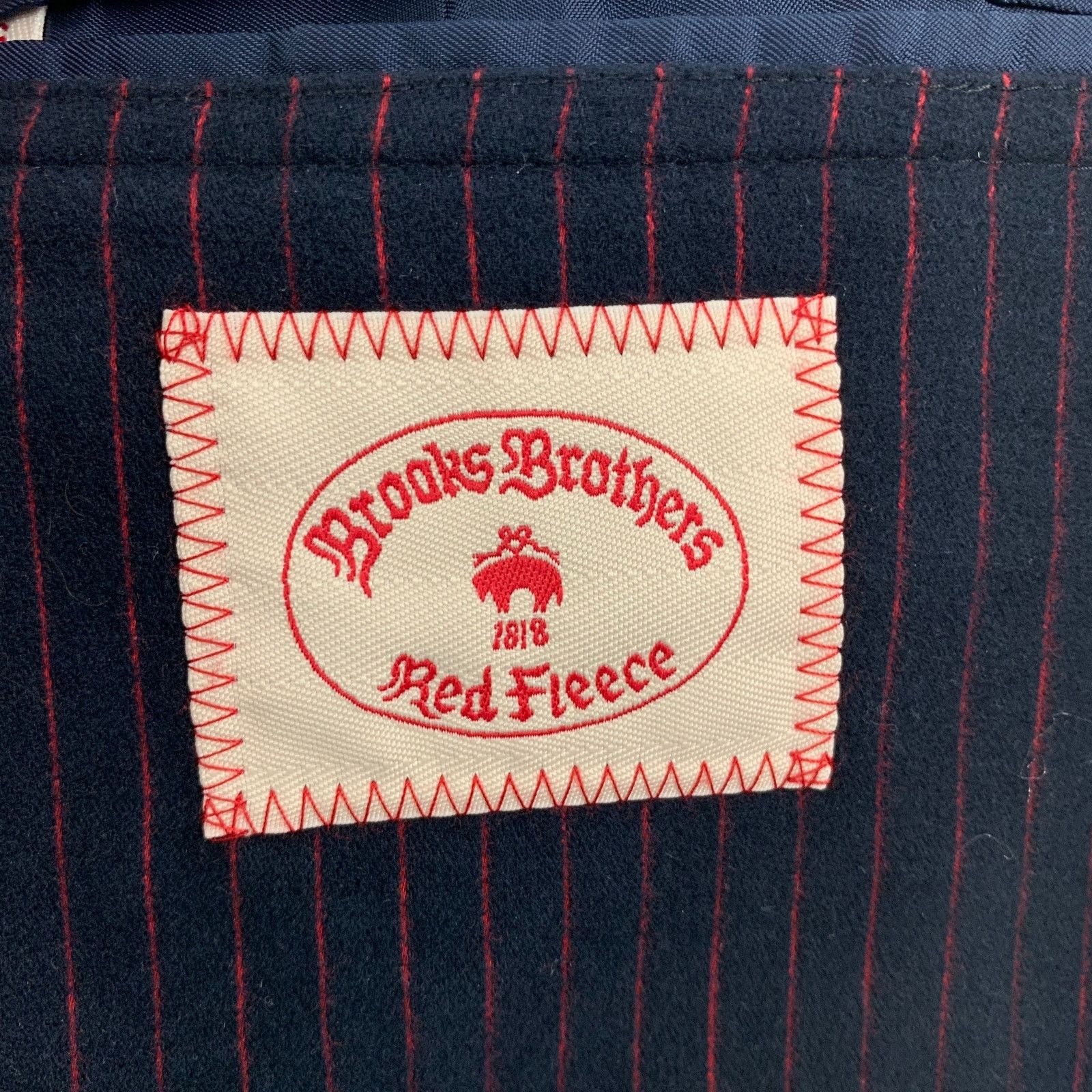 Brooks Brothers BROOKS BROTHERS Size 36 Navy Red Pinstripe Cotton Sport Coat Size 36R - 7 Thumbnail