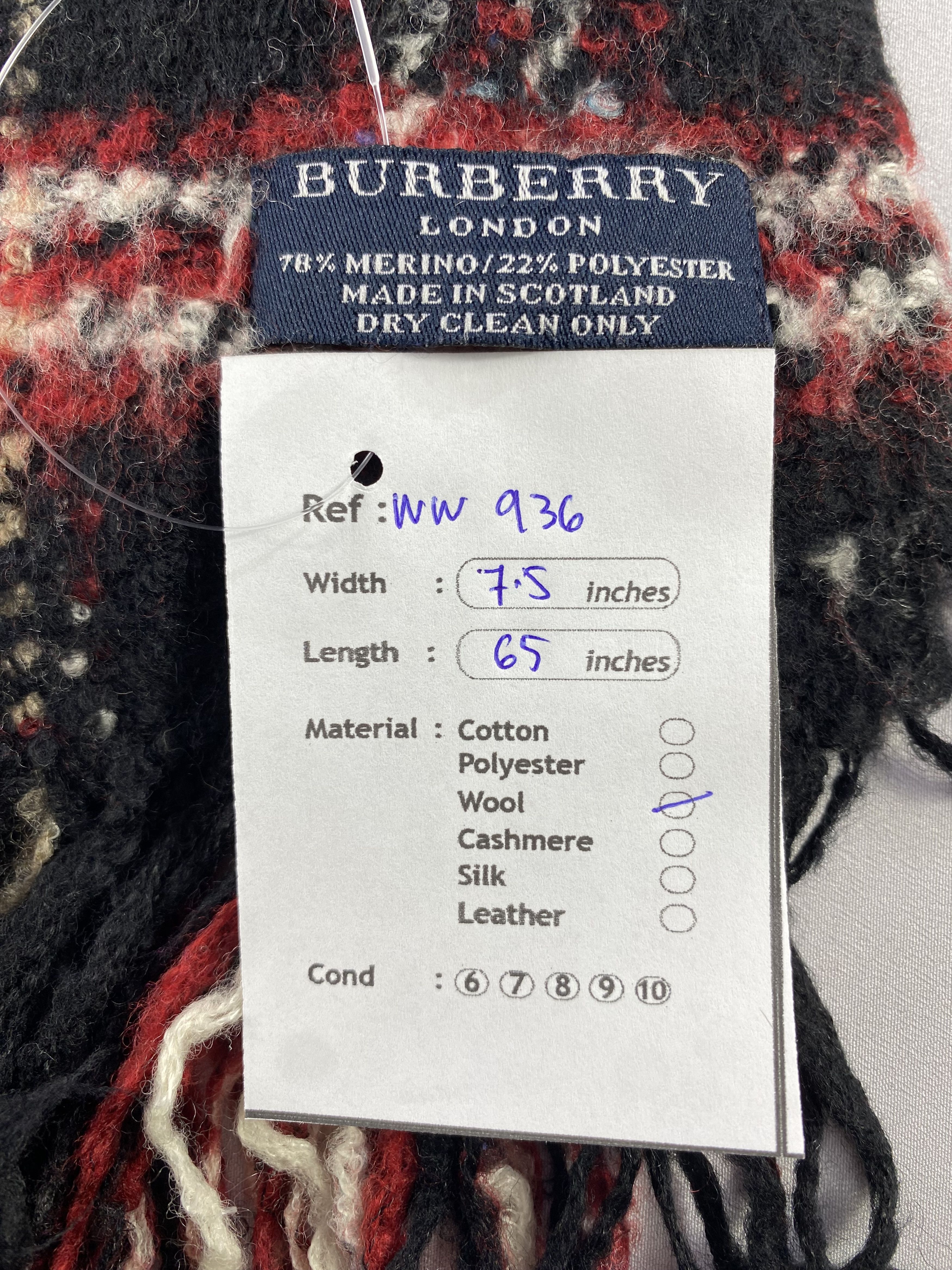 Burberry × Vintage Burberry Scarf / Muffler / Neckwear - WW936 Size ONE SIZE - 5 Thumbnail