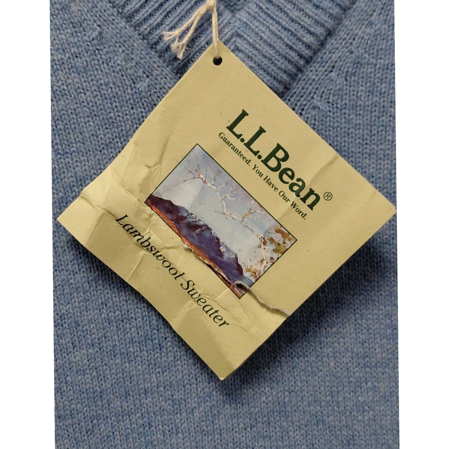 Vintage L.L.Bean Lambswool Sweater Vest Blue Solid Knit Men XL-TALL V-Neck Pullover Size XL-TALL Size US XL / EU 56 / 4 - 6 Thumbnail