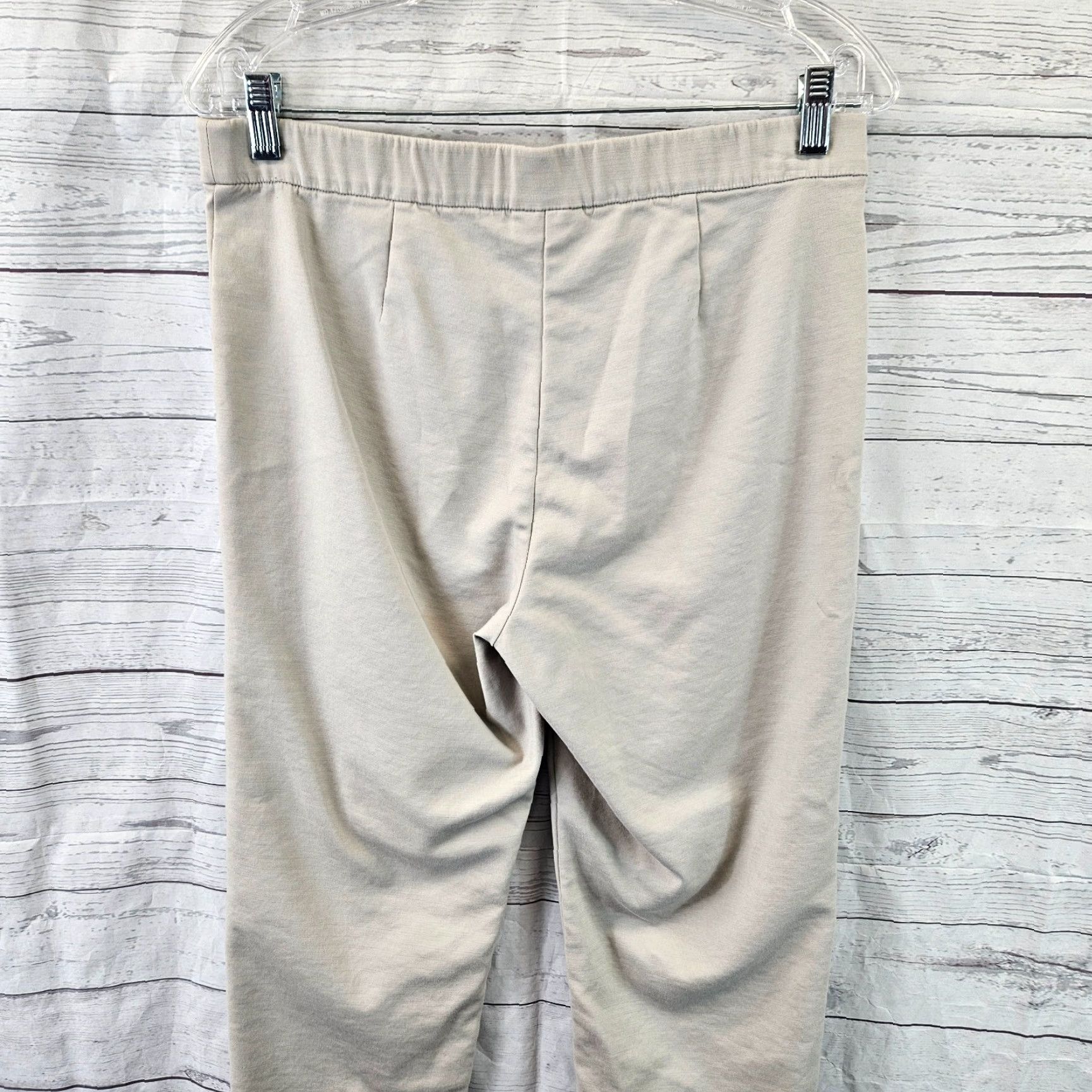 J. Jill J. Jill Womens Essential Slim Ankle Pant Sz 8 Beige Pull On Cotton Blend Mid Rise Pants - Women Mens? Size 30" / US 8 / IT 44 - 4 Thumbnail