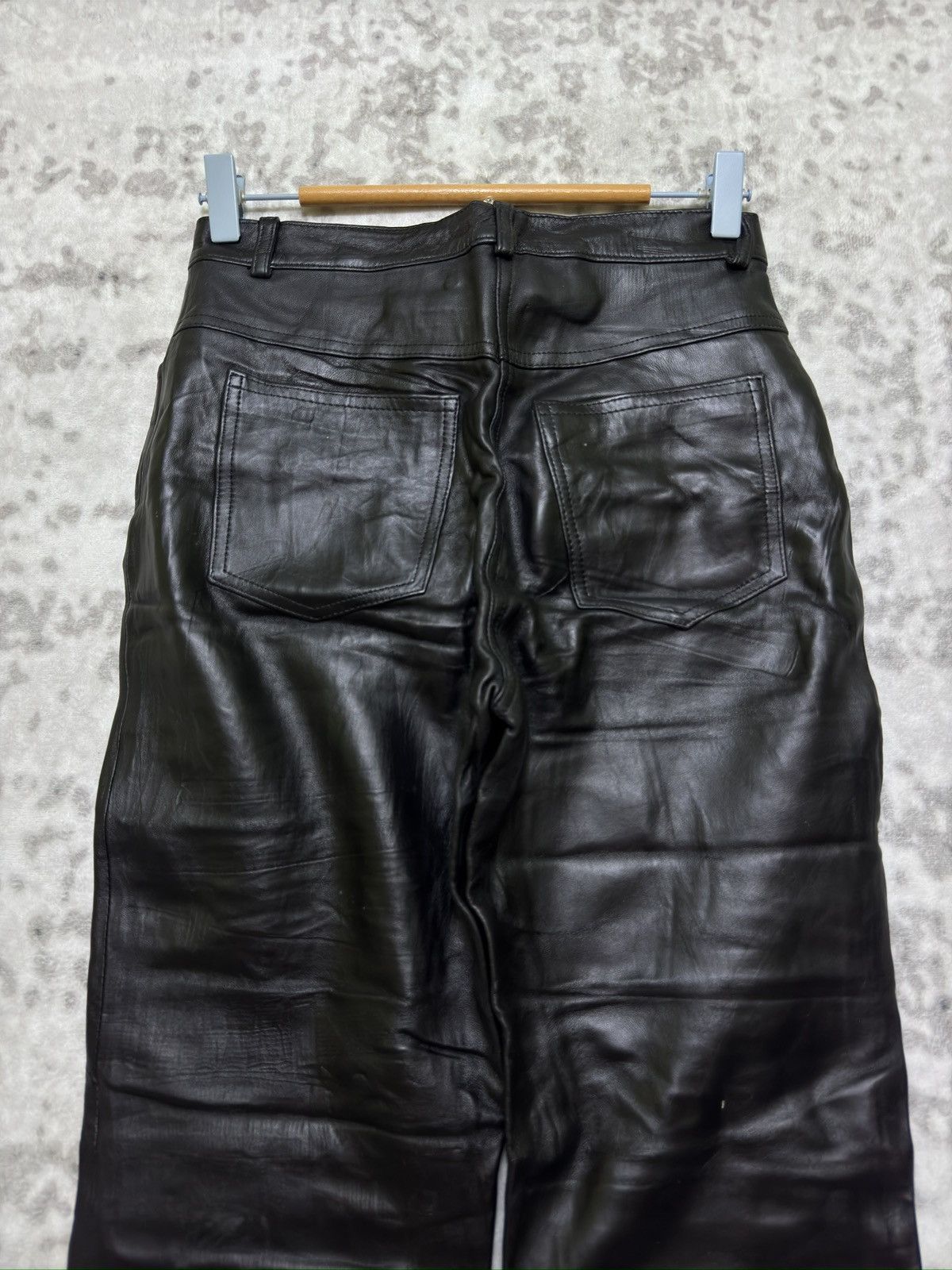 Japanese Brand Rigel Created by Miwa Sheepskin Leather Pants Y2K Archive Size US 26 / EU 42 - 7 Thumbnail