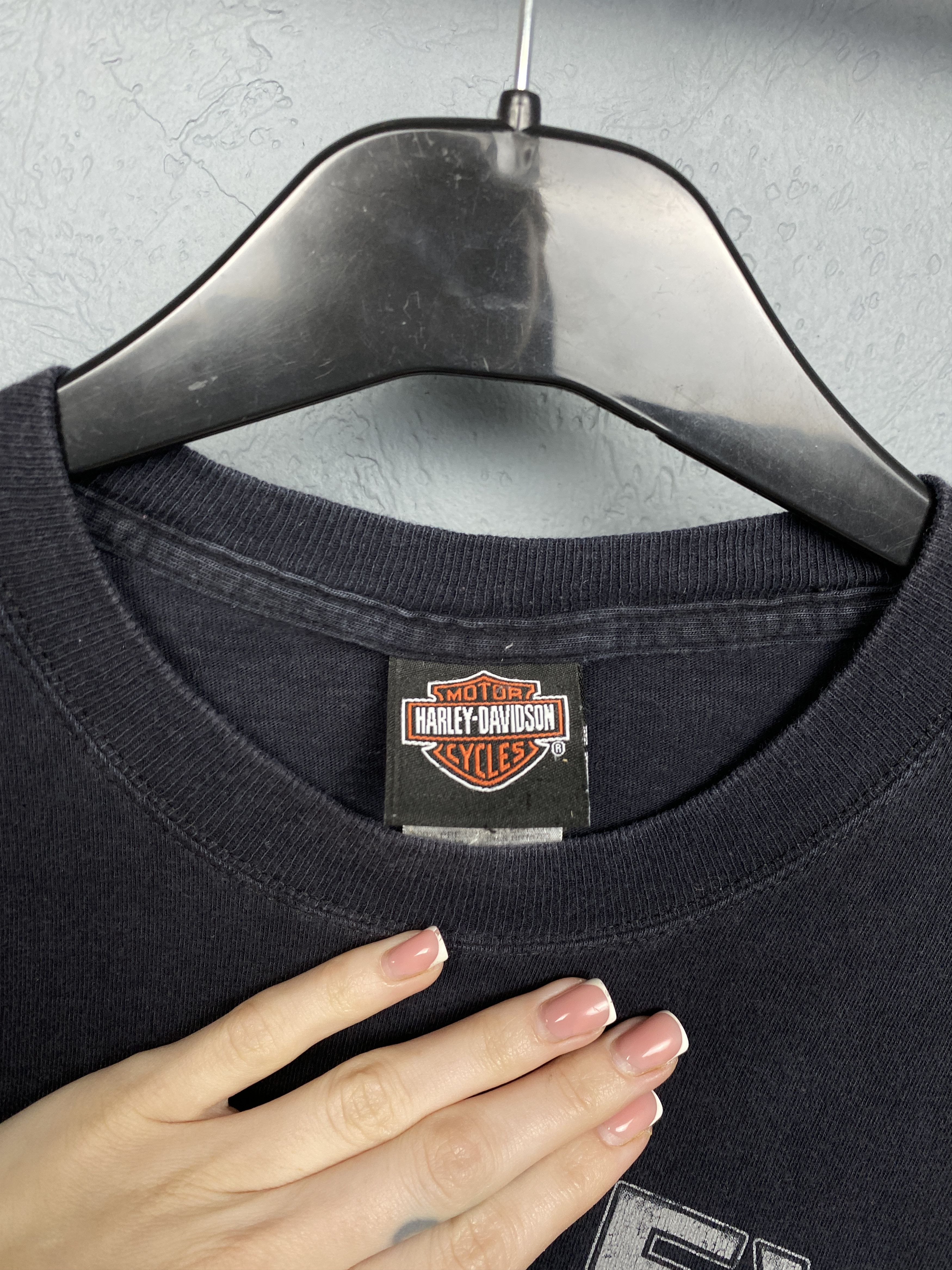 Harley Davidson × Vintage Harley Davidson 2010 Vintage Northern Lights Mens T-Shirt Size US L / EU 52-54 / 3 - 9 Thumbnail