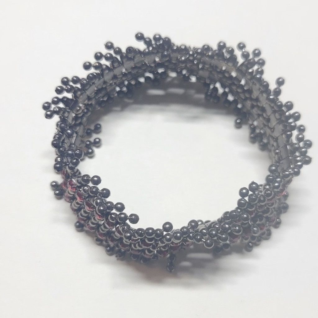 Other Vintage Beaded Metal Mesh Stretch Bracelet Size ONE SIZE - 3 Thumbnail