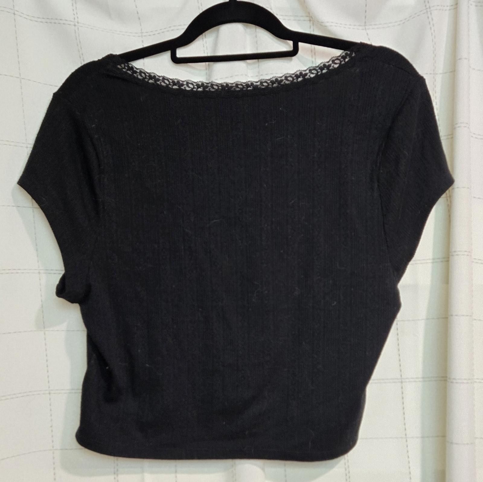 Other Cropped Pointelle Tee Size XXL / US 16-18 / IT 52-54 - 3 Thumbnail