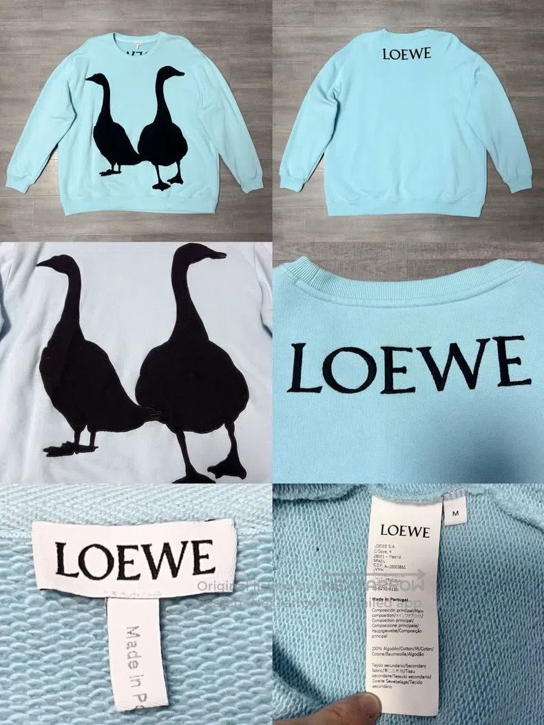 Loewe LOEWE Letter Big Goose Sweatshirt for Men Size US M / EU 48-50 / 2 - 2 Thumbnail