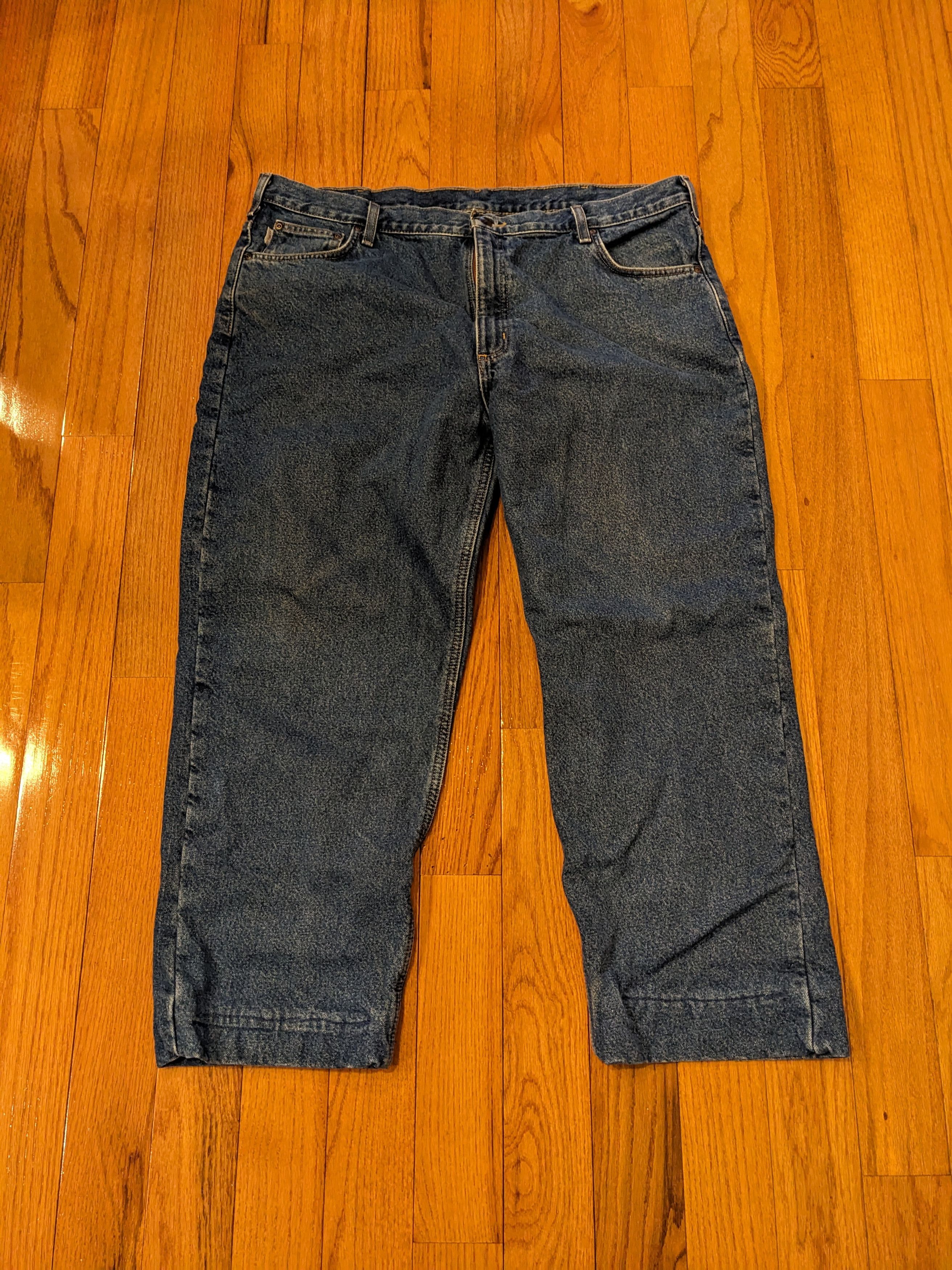 Carhartt × Vintage Vintage Carhartt 42 x 30 Flannel Lined Relaxed Denim Jeans Size US 42 / EU 58 - 3 Thumbnail