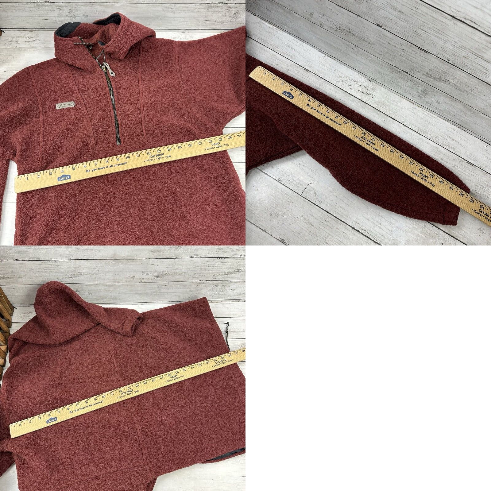 Vintage Vintage Columbia 1/4 zip Fleece Pullover Sweatshirt hooded USA Men’s Small red Size US S / EU 44-46 / 1 - 8 Thumbnail
