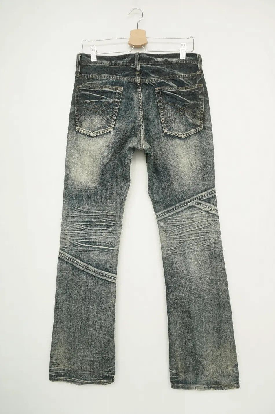Japanese Brand Rare Vintage EDGE RUPERT Patchwork Lowrise Jeans Size US 31 - 3 Thumbnail