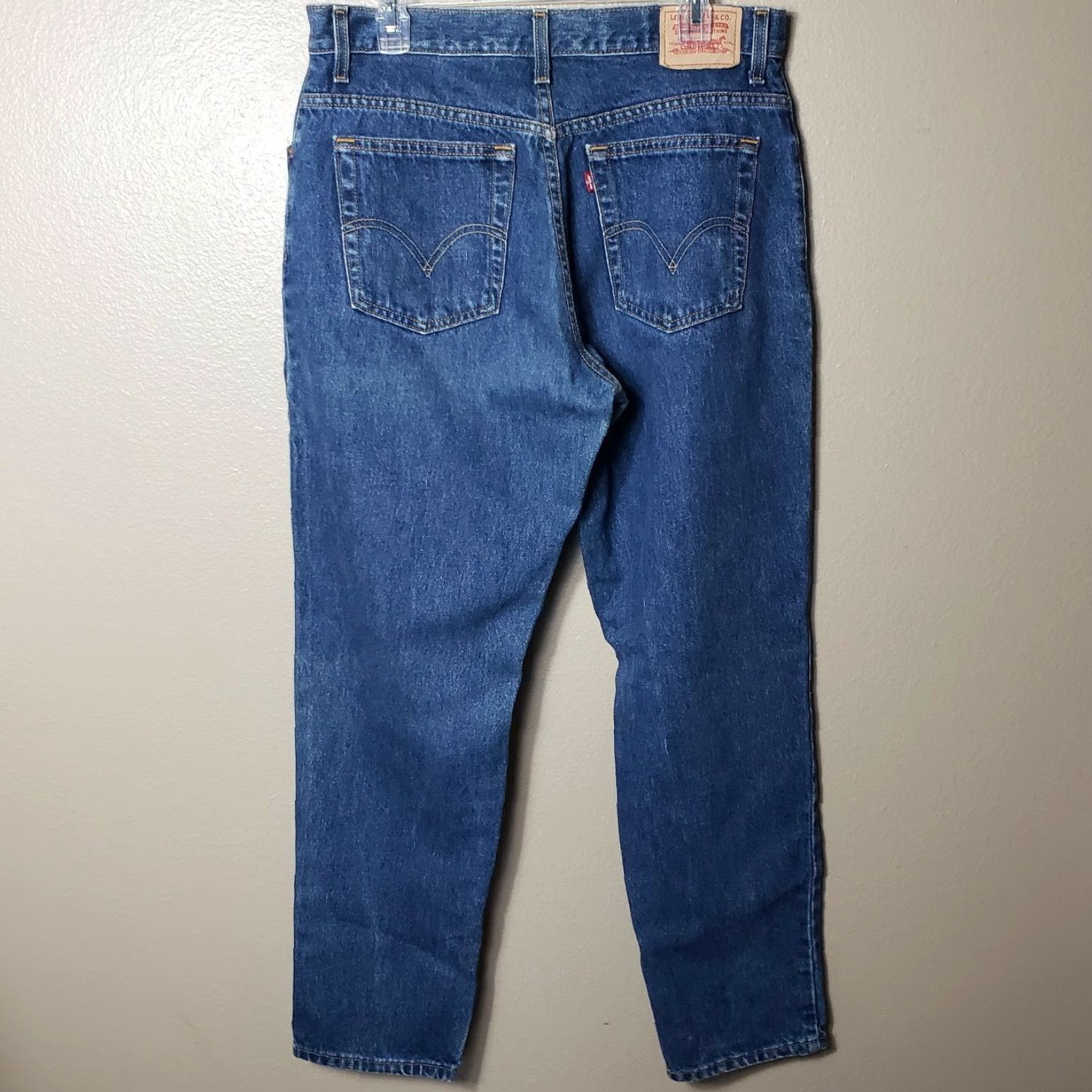 Levi's Levi's 550 Relaxed Tapered Leg High Rise Dark Wash Mom Jeans-Size 14 Women Regular Denim 5-Pocket Style Classic Size 36" / US 14 / IT 50 - 5 Thumbnail