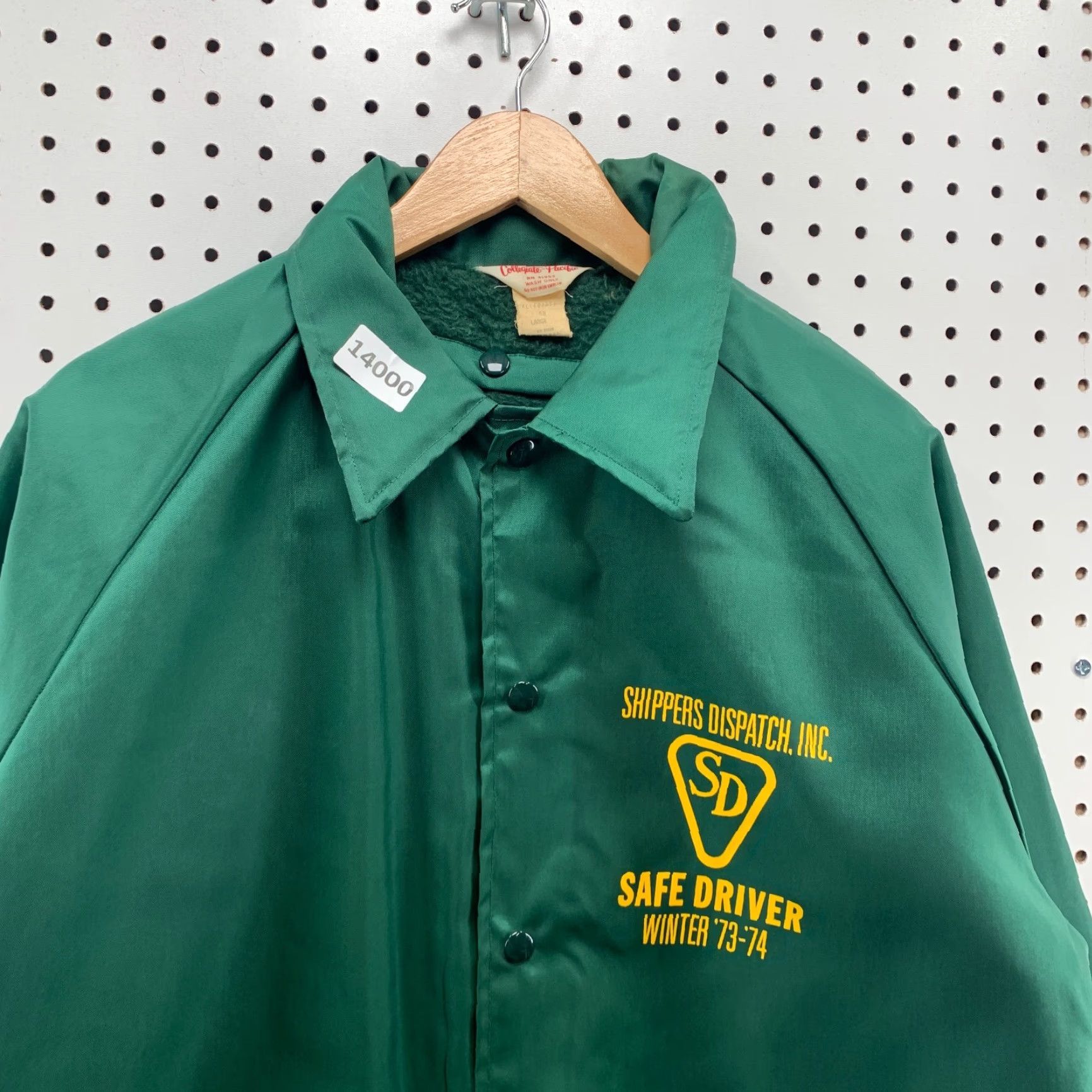 Vintage VINTAGE Collegiate Pacific Santin Snap Jacket Mens Large 70s Green Windbreaker Insulated Workwear 1973 Mens Size US L / EU 52-54 / 3 - 5 Thumbnail