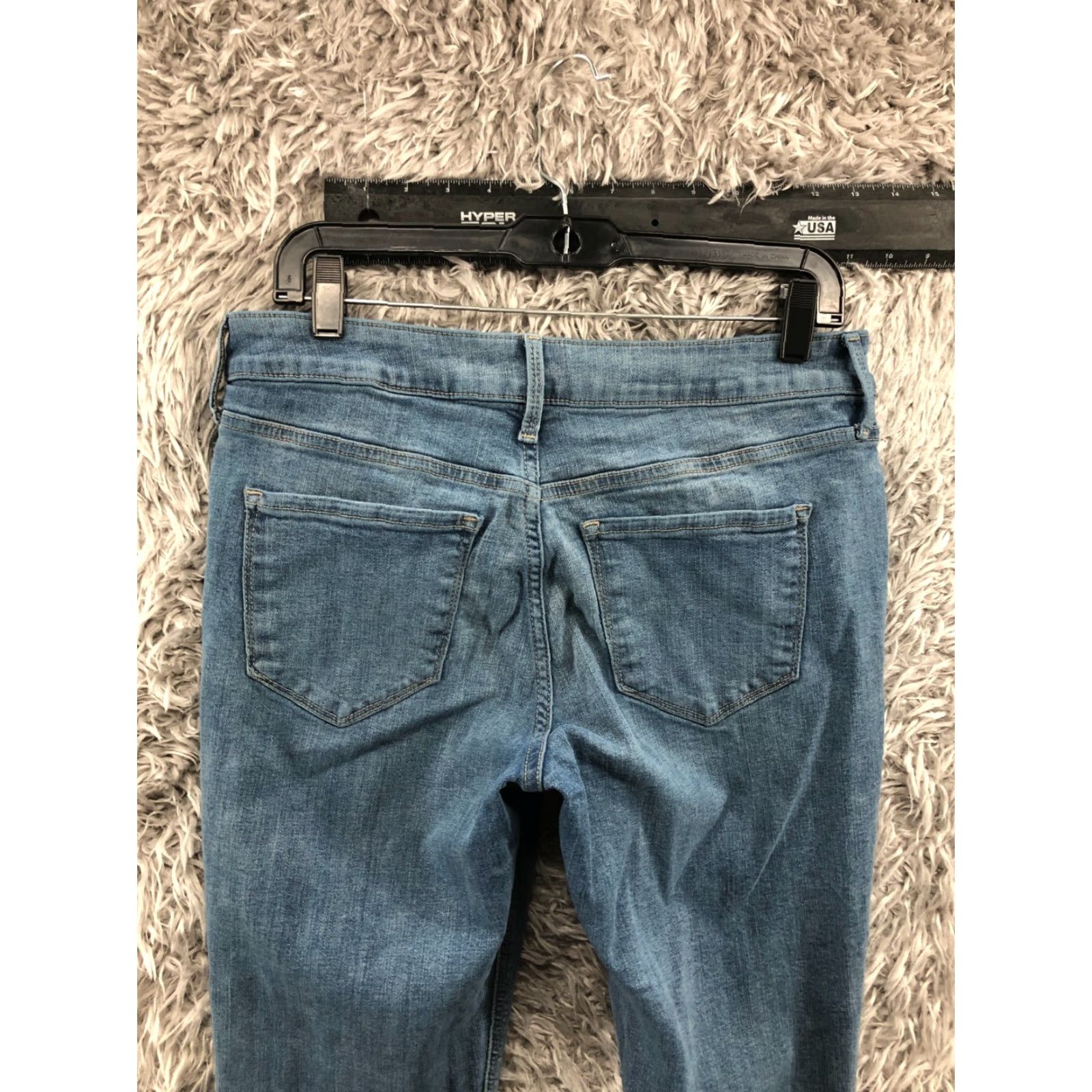 Old Navy VINTAGE Old Navy Rockstar Skinny Jeans Size 10 Long Womens Blue Medium Wash Flaw Size 32" / US 10 / IT 46 - 7 Thumbnail