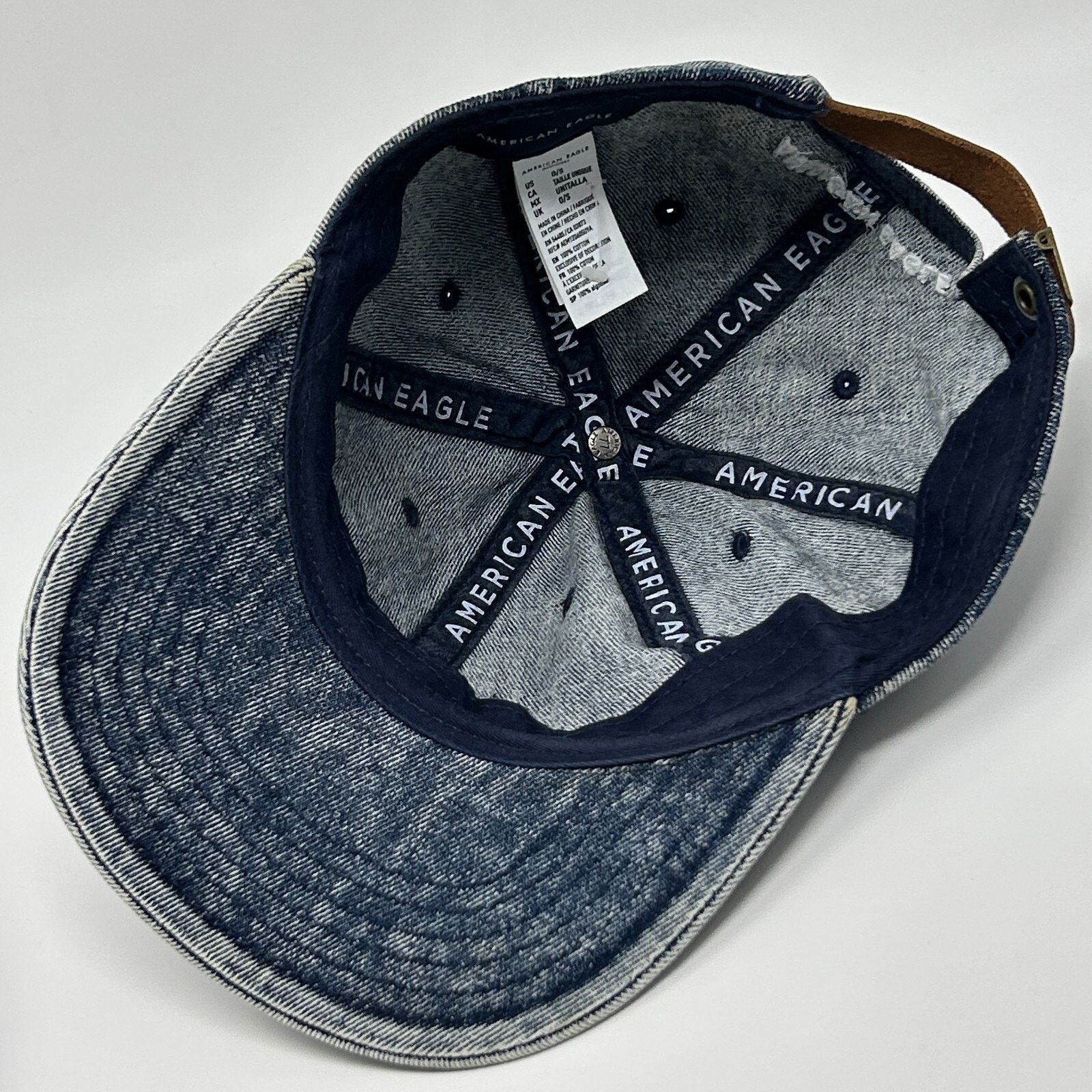 American Eagle Outfitters American Eagle Outfitters Denim Dad Hat Baseball Cap Blue Size ONE SIZE - 4 Thumbnail