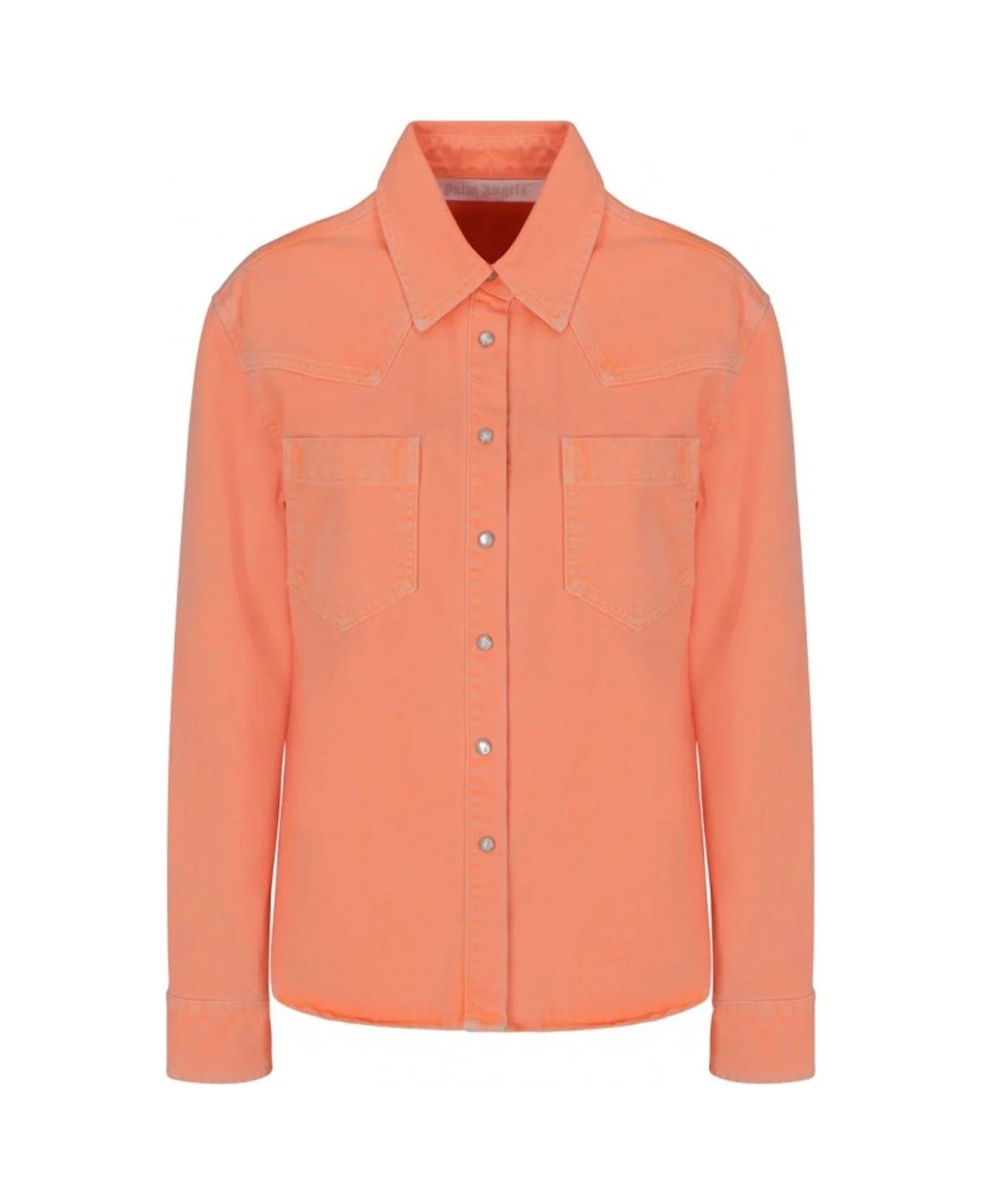 Palm Angels o1y1125 Denim Shirt in Orange Size M / US 6-8 / IT 42-44 - 1 Thumbnail