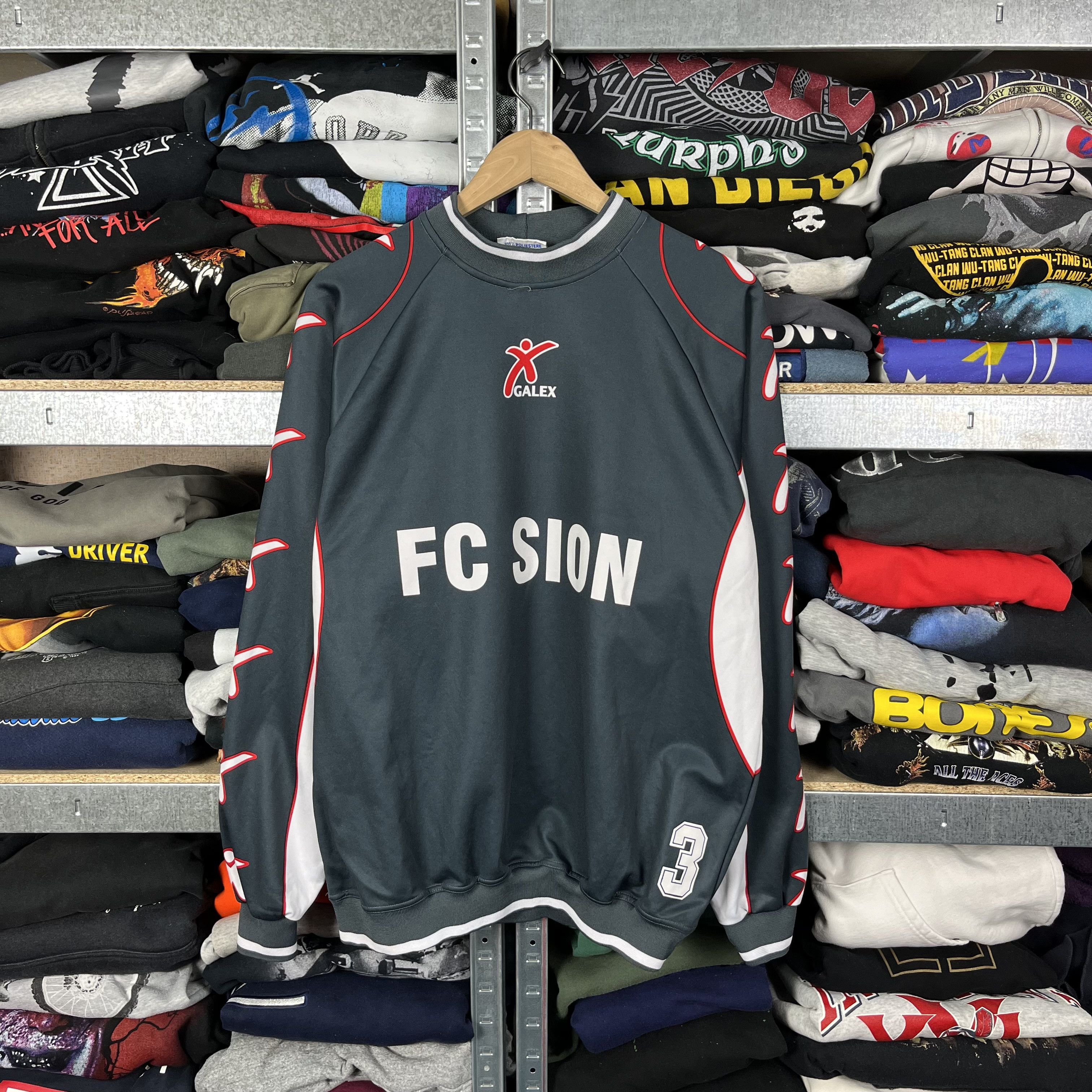 2000's GALEX FC SION #3 TRAINING SWEATSHIRT FOOTBALL JERSEY