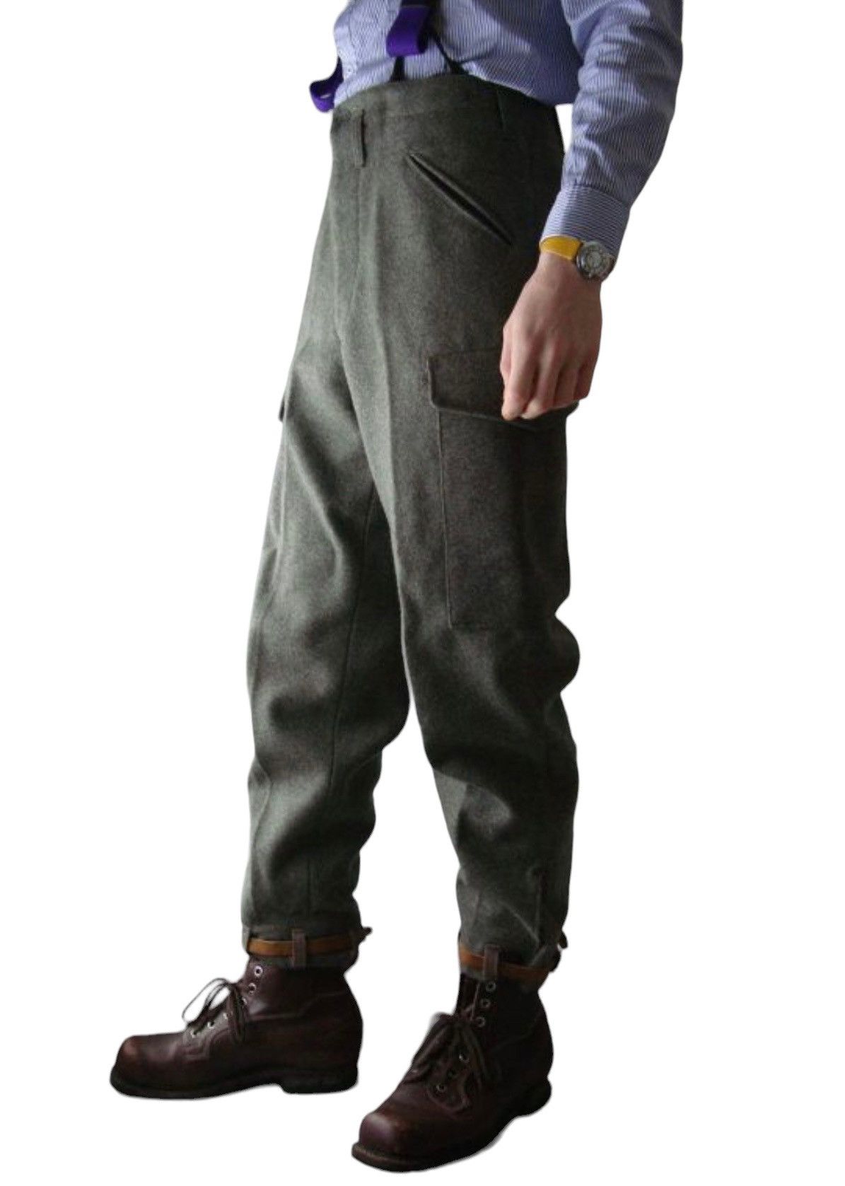 Vintage RARE!!! 1940s WWII Swedish Wool Military Trousers Pants Size US 31 - 2 Thumbnail