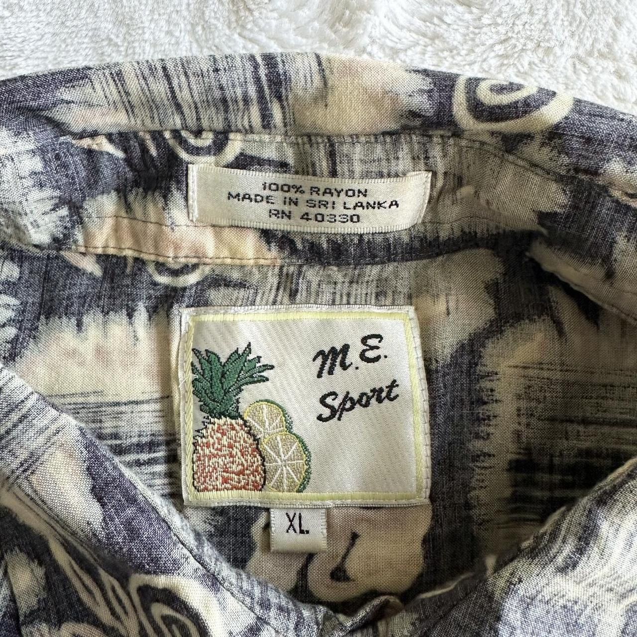 M.E. Sport Vintage ME Sport Hawaiian Shirt Mens XL Navy Tropical Floral Size US XL / EU 56 / 4 - 8 Thumbnail