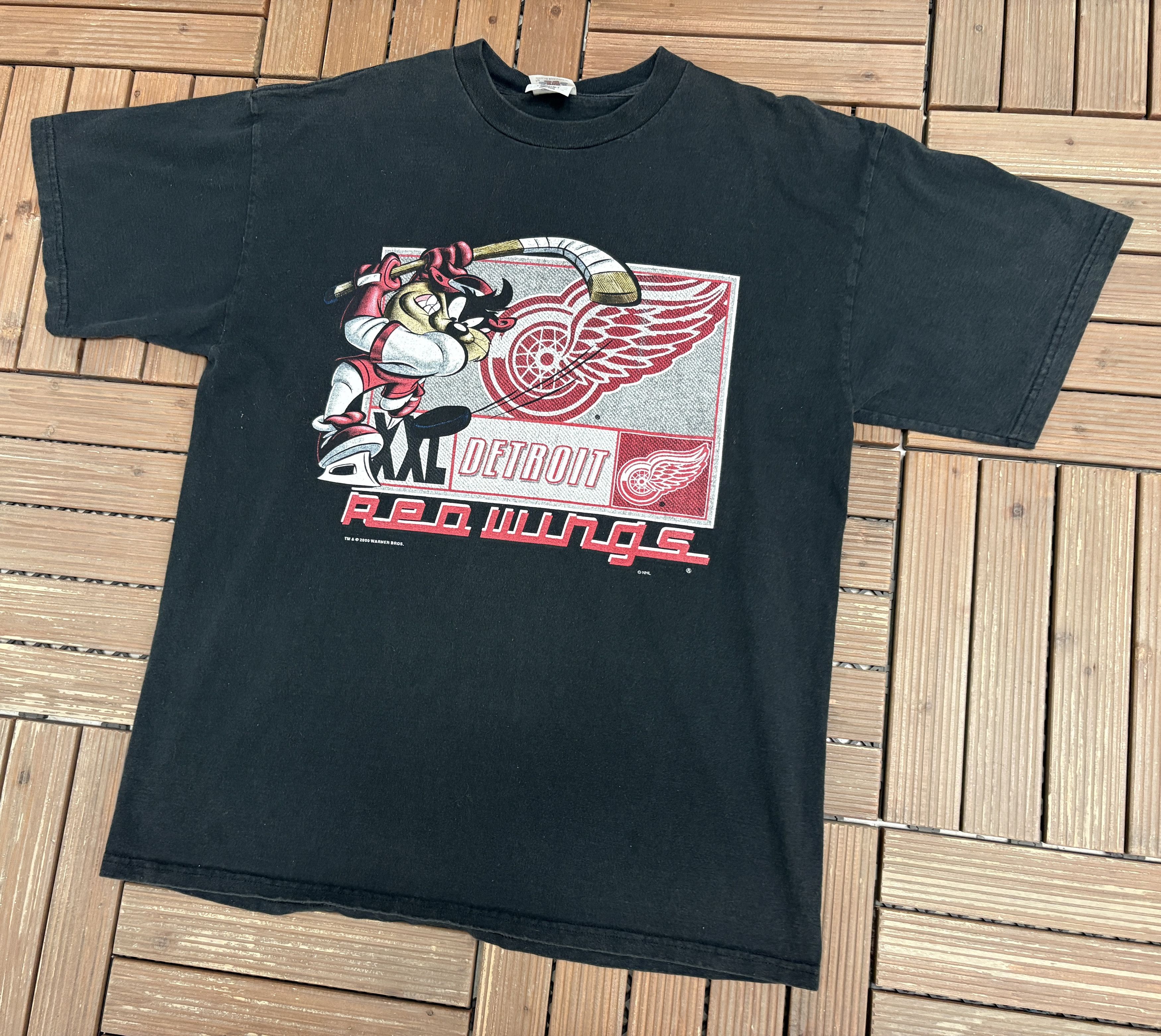 Vintage Detroit Red Wings Taz Vintage Black T-Shirt Tee Size US XL / EU 56 / 4 - 4 Thumbnail